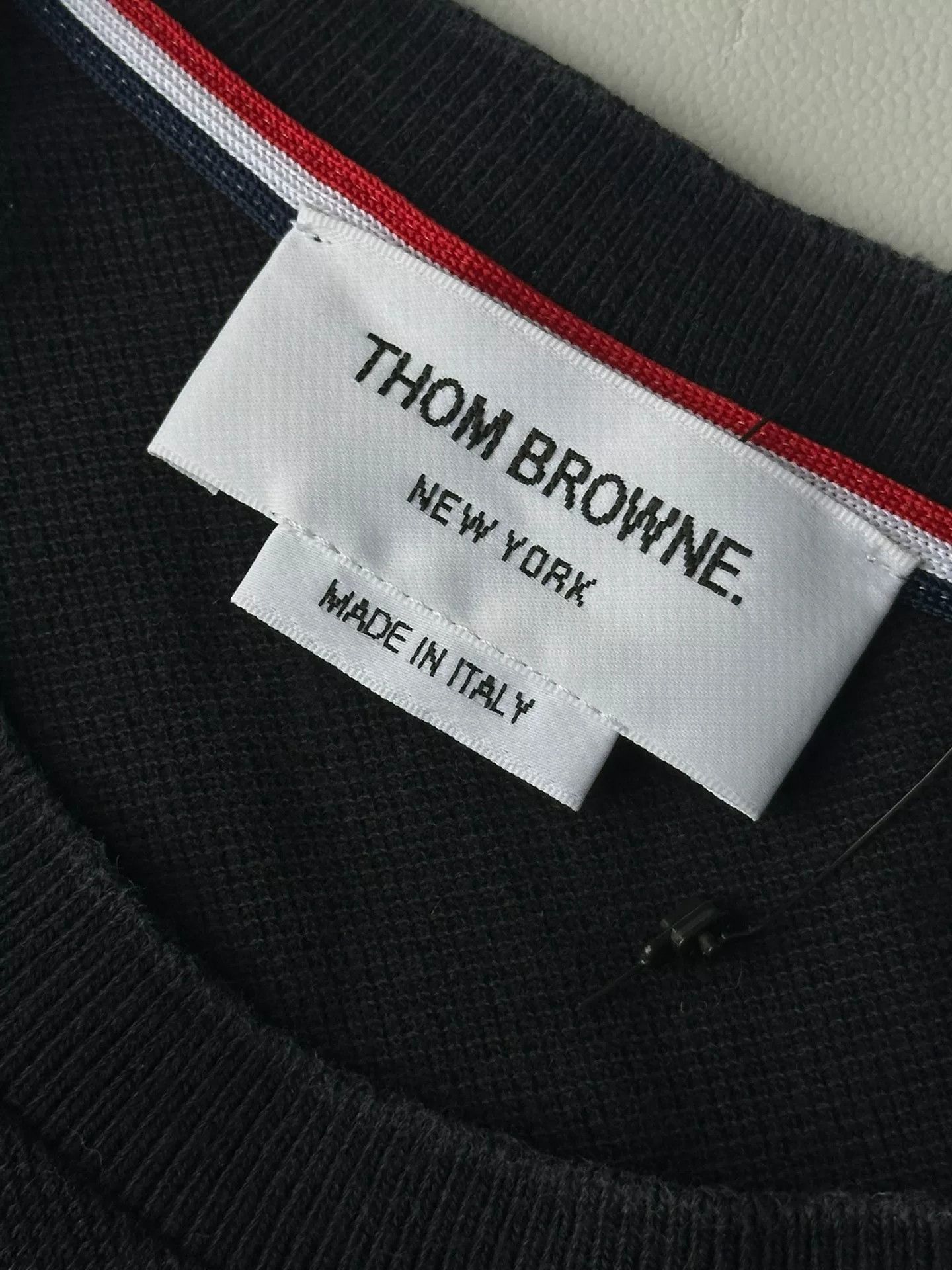 Thom Browne Thom Browne Black Four-Stripe Knit Tee Size US S / EU 44-46 / 1 - 2 Thumbnail