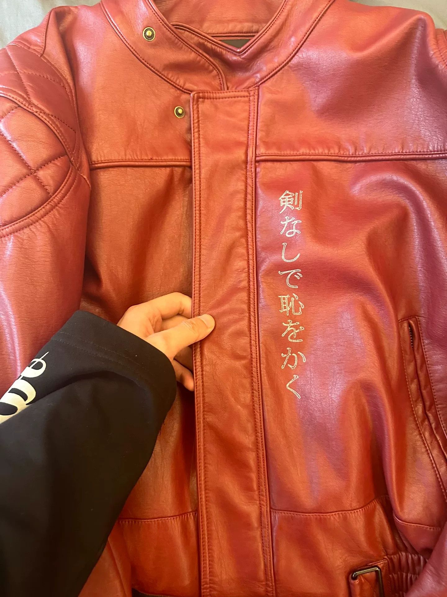 Other REGEN ZONE 25ss RIOT Dragon Burgundy Leather Biker Jacket Size US L / EU 52-54 / 3 - 3 Thumbnail