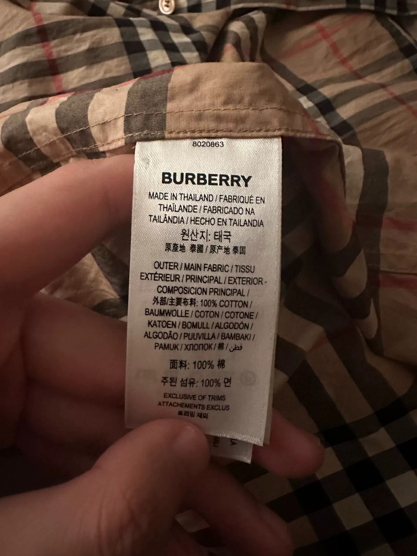 Burberry Burberry Classic Check Shirt M Size US M / EU 48-50 / 2 - 2 Thumbnail