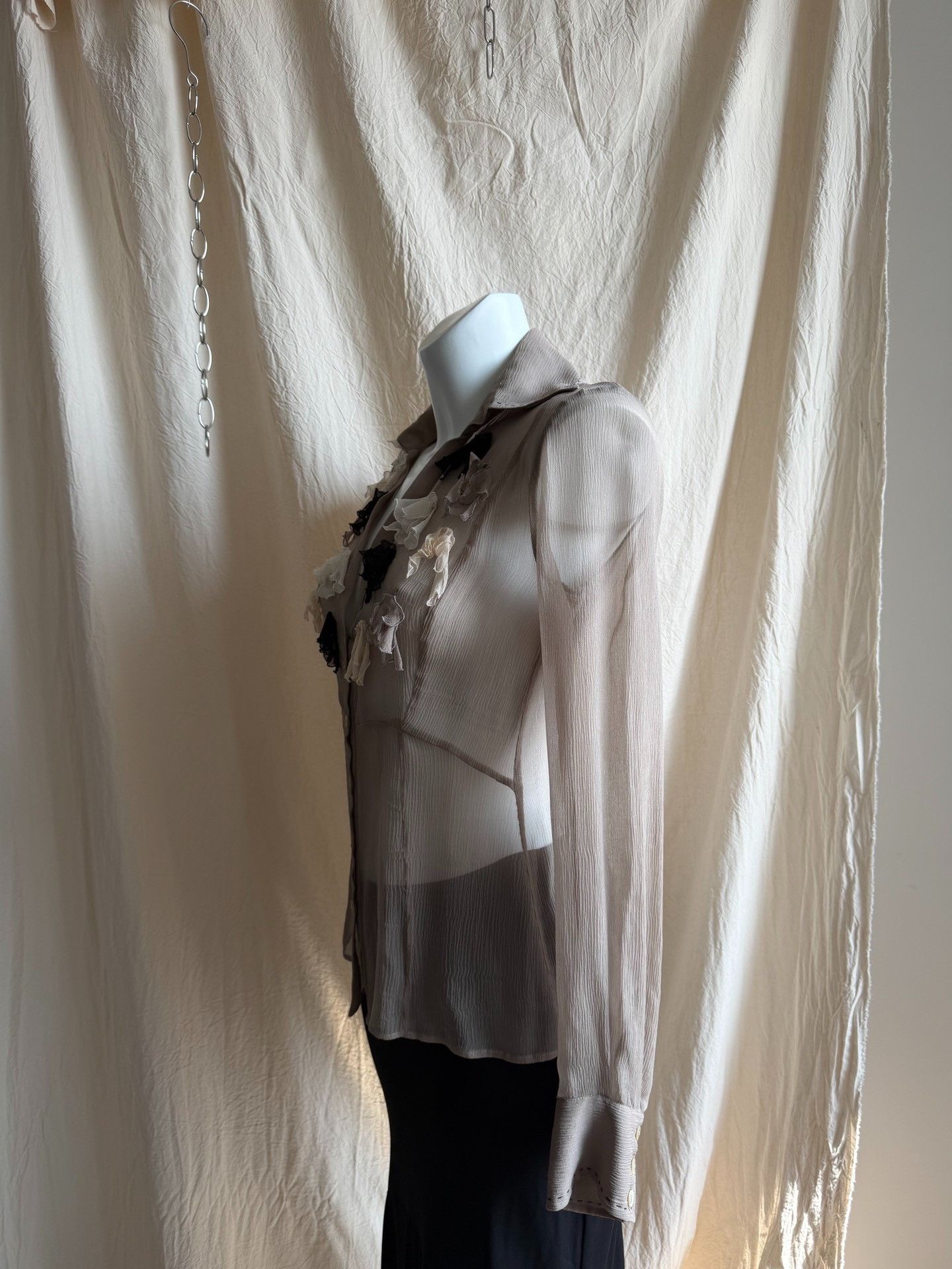 Other PAOLAFRANI Silk Sheer Large Neck Shirt Size M / US 6-8 / IT 42-44 - 5 Thumbnail