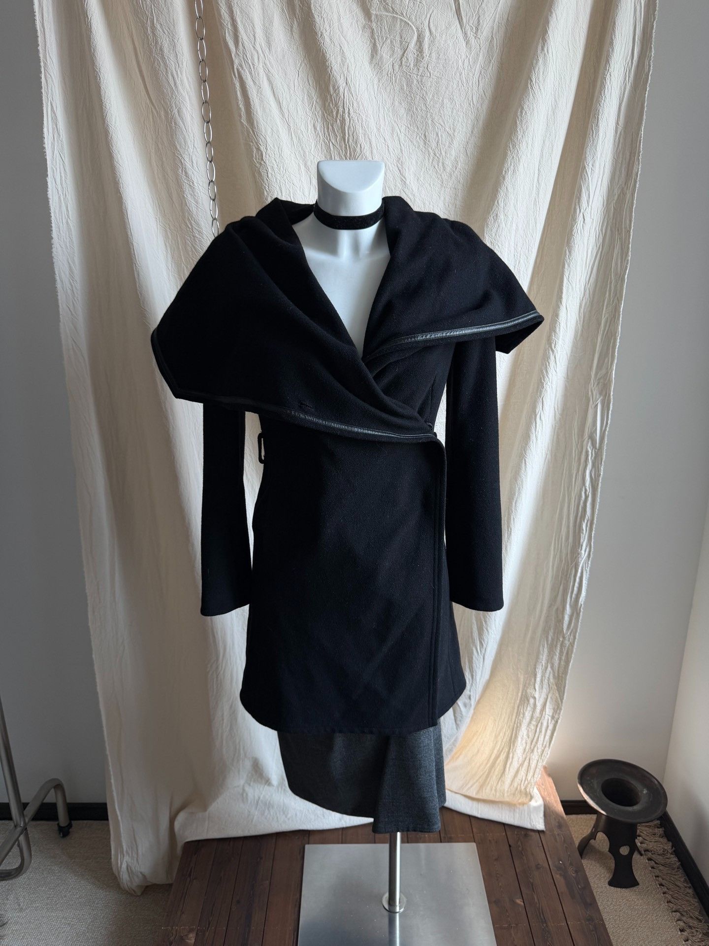 Paoloni PAOLAFRANI Shawl Collar Wool Coat Size M / US 6-8 / IT 42-44 - 5 Thumbnail