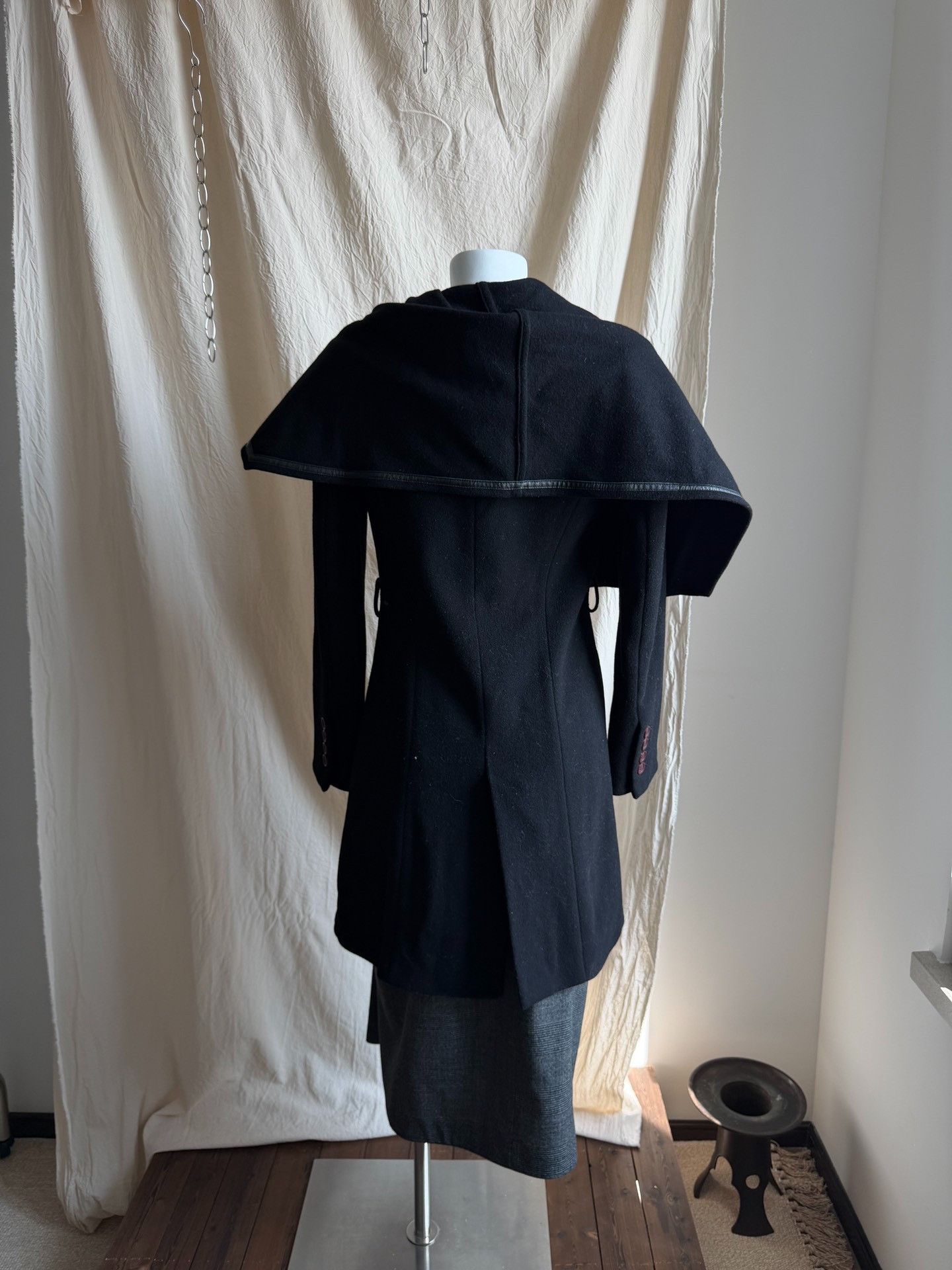 Paoloni PAOLAFRANI Shawl Collar Wool Coat Size M / US 6-8 / IT 42-44 - 6 Thumbnail