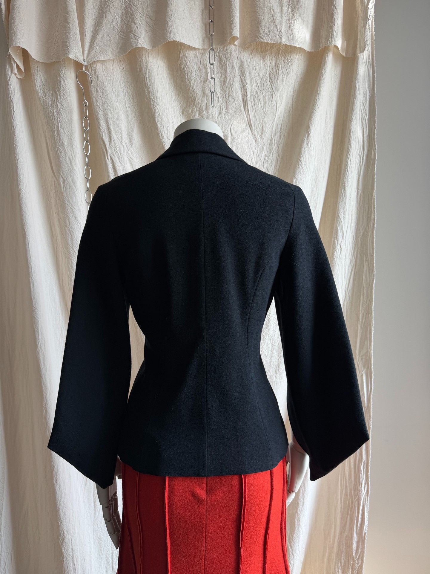 Other SYBILLA Black Cape-Style Asymmetric Cuff Jacket Size M / US 6-8 / IT 42-44 - 6 Thumbnail