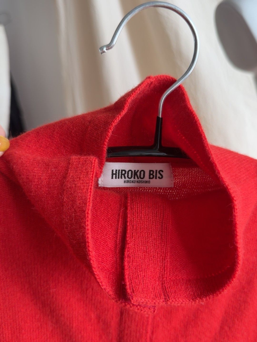 Hiroko Koshino Homme HIROKOBIS Red Wool Knit Turtleneck Vest Size M / US 6-8 / IT 42-44 - 9 Thumbnail