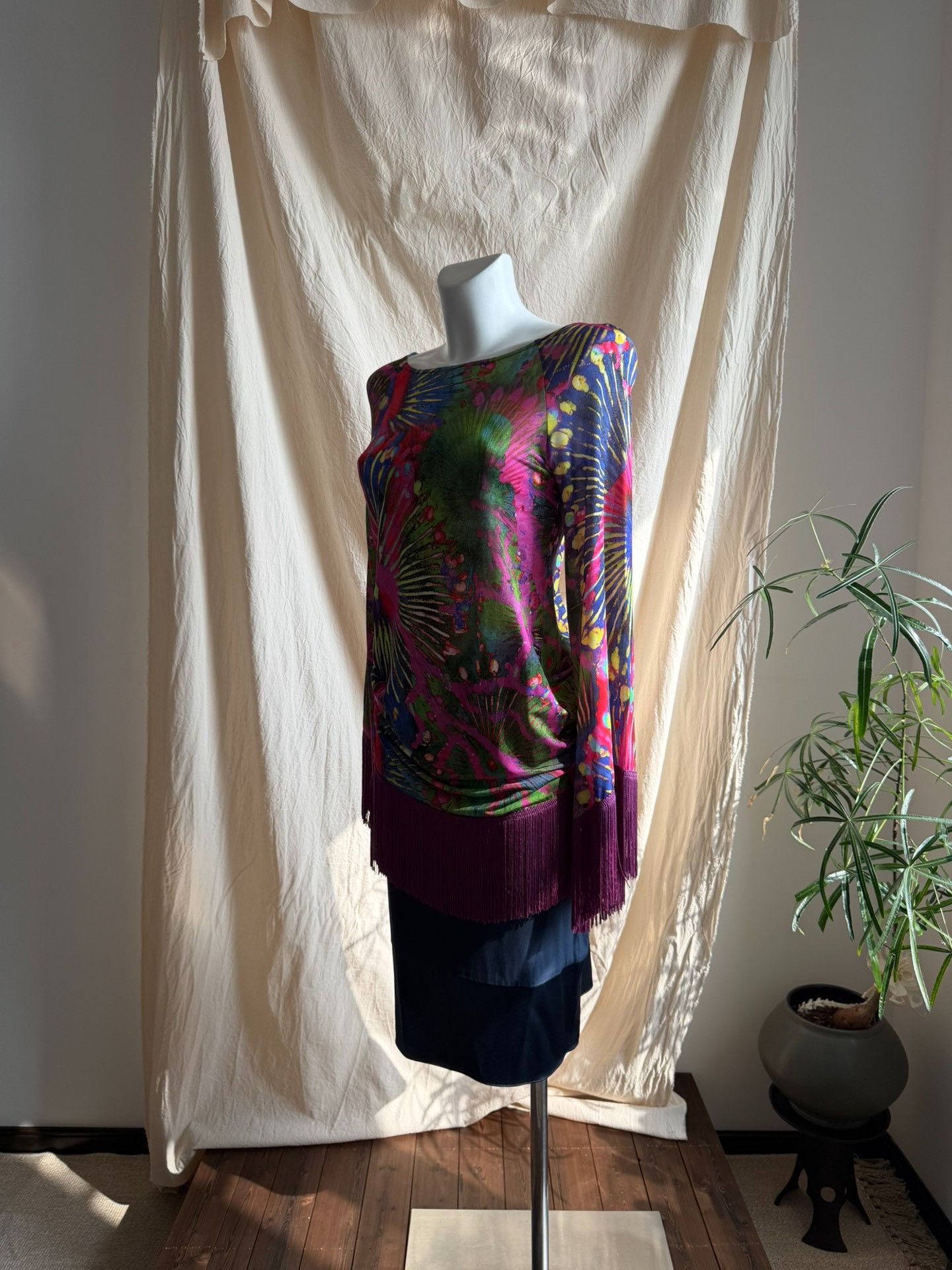 Other Compagnia Italiana Watercolor Ethnic Stretchy Fringe Top Size M / US 6-8 / IT 42-44 - 6 Thumbnail