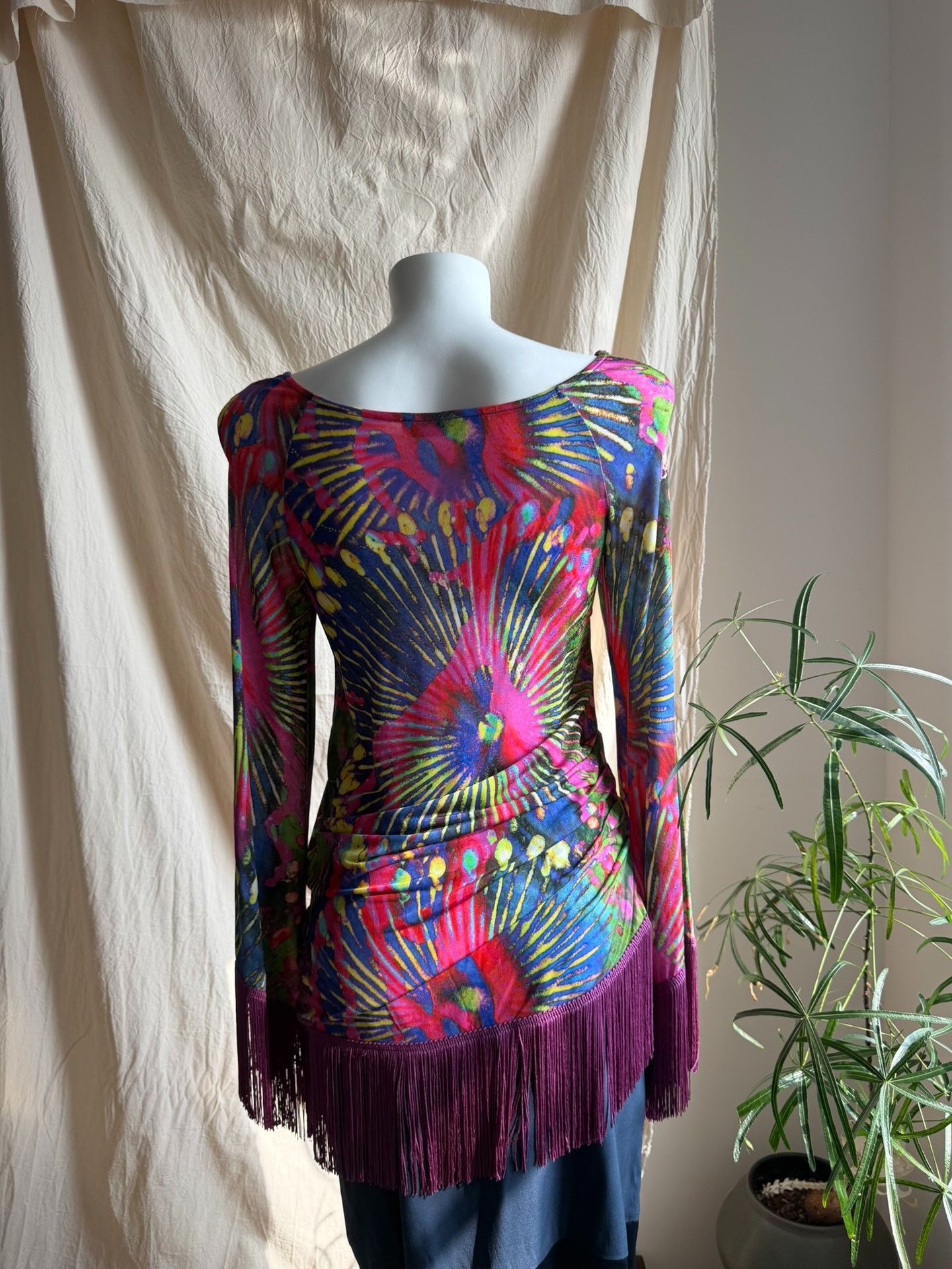Other Compagnia Italiana Watercolor Ethnic Stretchy Fringe Top Size M / US 6-8 / IT 42-44 - 4 Thumbnail
