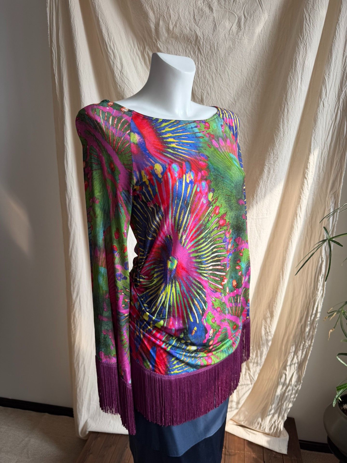 Other Compagnia Italiana Watercolor Ethnic Stretchy Fringe Top Size M / US 6-8 / IT 42-44 - 2 Thumbnail