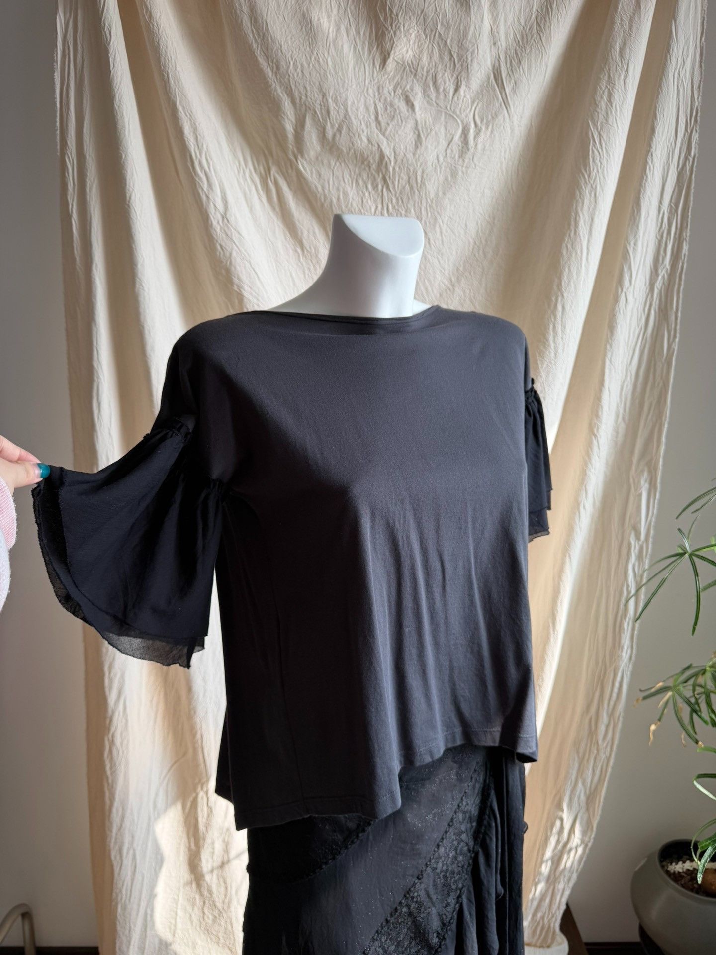 Prada Prada Backless Ruffle Sleeve Blouse Size M / US 6-8 / IT 42-44 - 3 Thumbnail