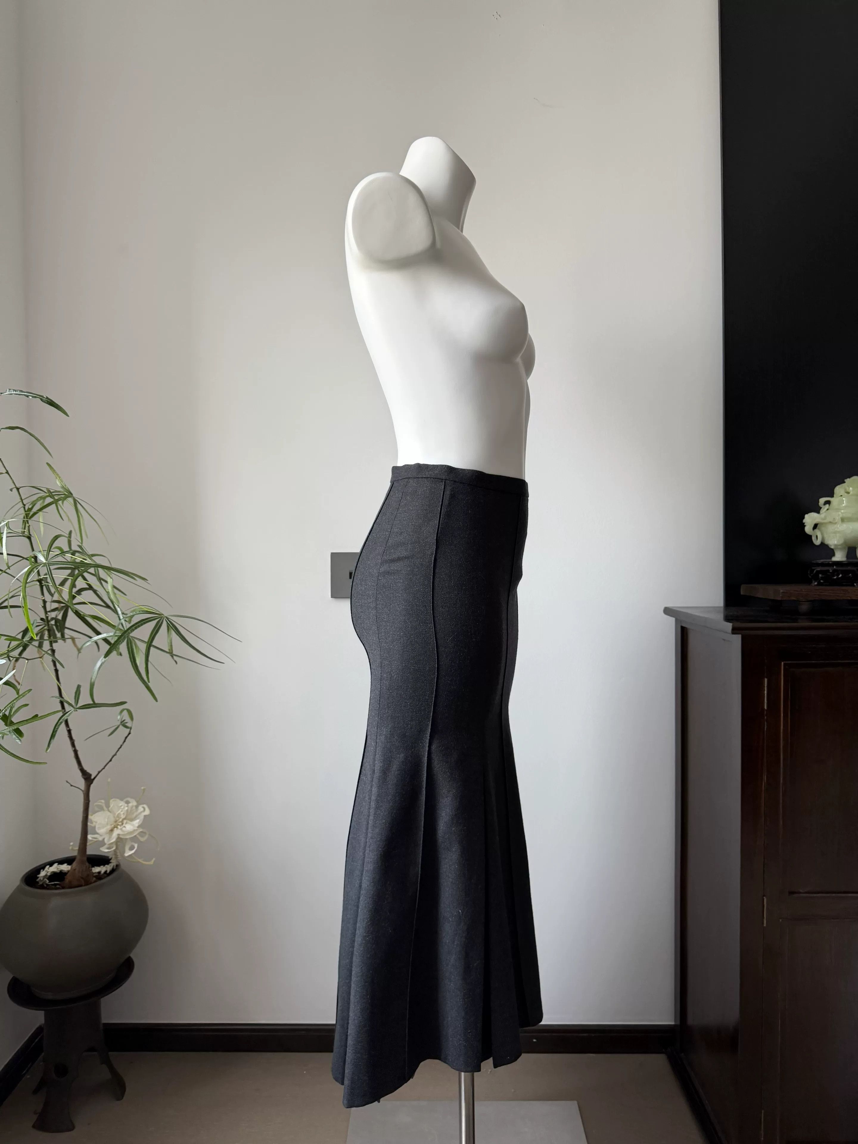 Other Vintage Wool Mermaid Long Skirt Size 25" / US 0 / IT 36 - 3 Thumbnail