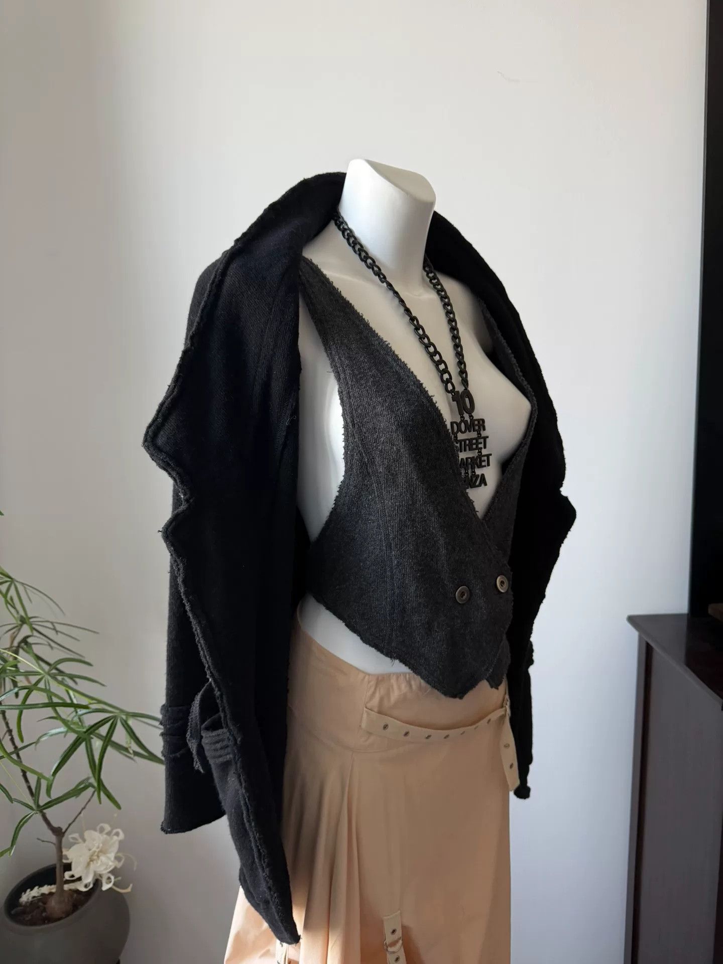 Other Japanese Dark Fake Two-Piece Wool Coat Size S / US 4 / IT 40 - 7 Thumbnail