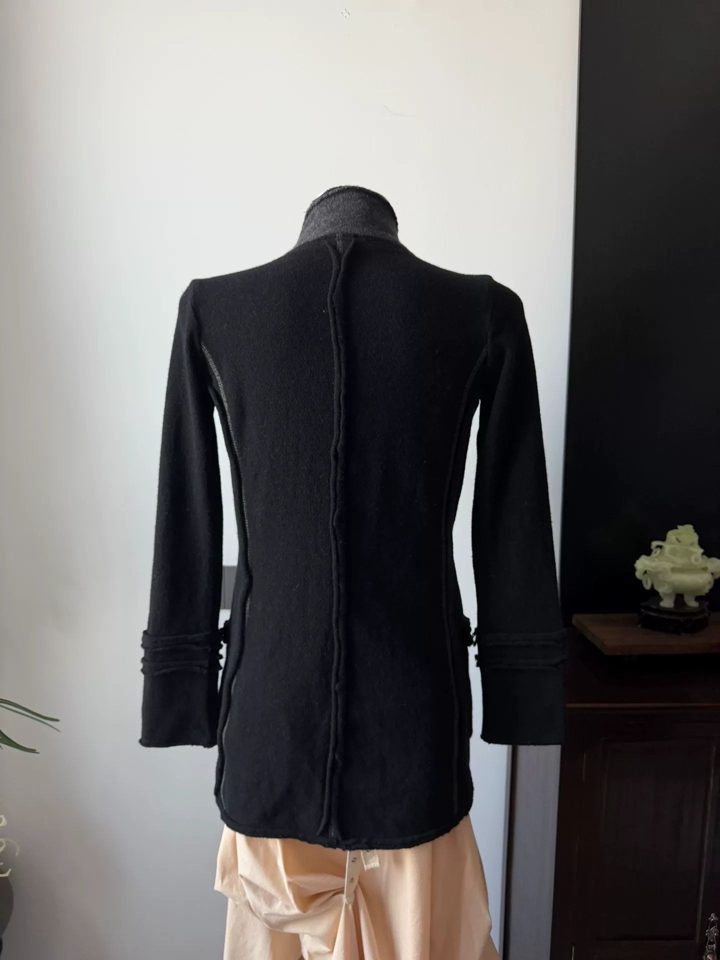 Other Japanese Dark Fake Two-Piece Wool Coat Size S / US 4 / IT 40 - 6 Thumbnail
