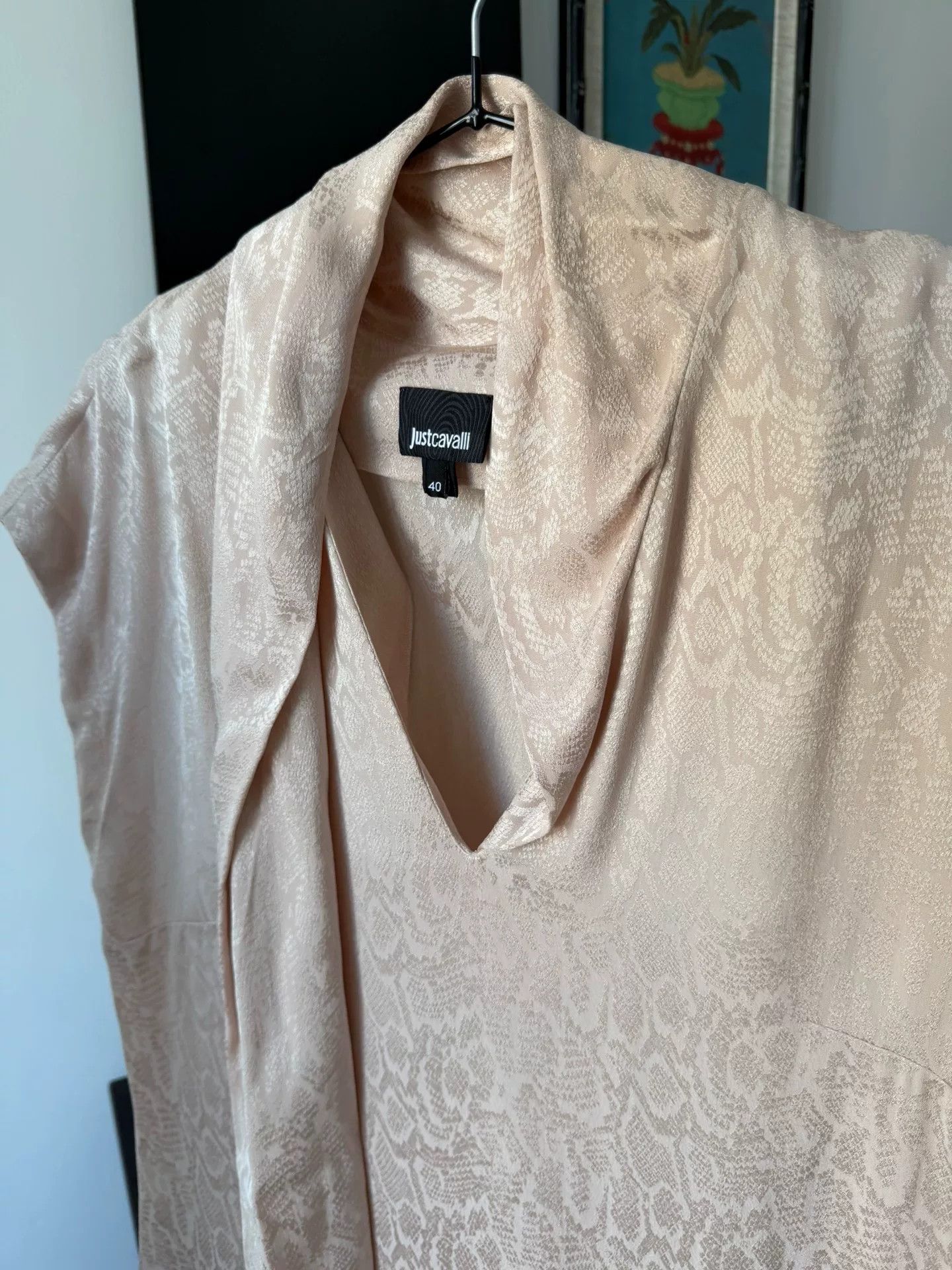 Just Cavalli Just Cavalli Pink Snake Print Scarf Top Size M / US 6-8 / IT 42-44 - 8 Thumbnail
