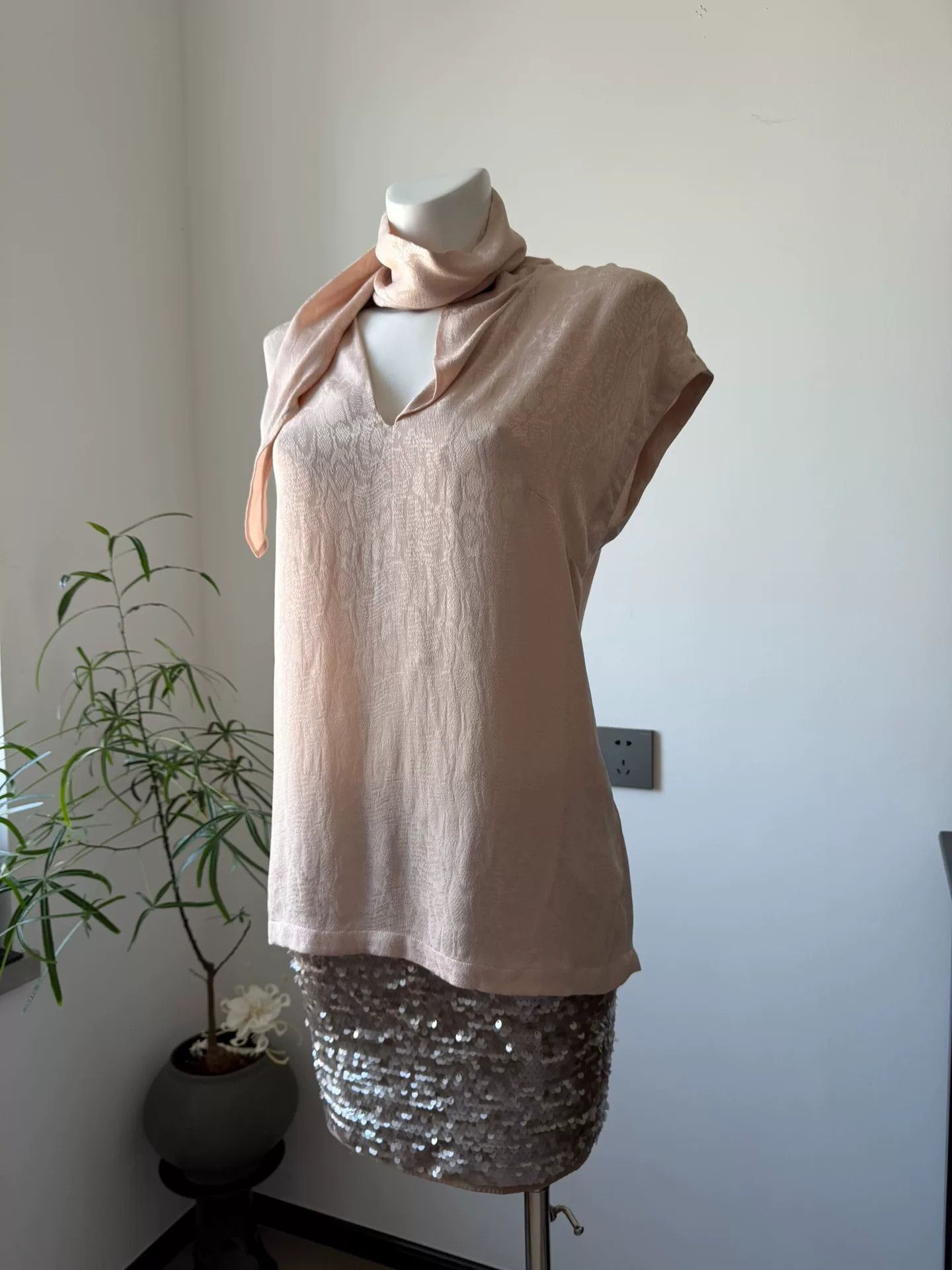 Just Cavalli Just Cavalli Pink Snake Print Scarf Top Size M / US 6-8 / IT 42-44 - 4 Thumbnail