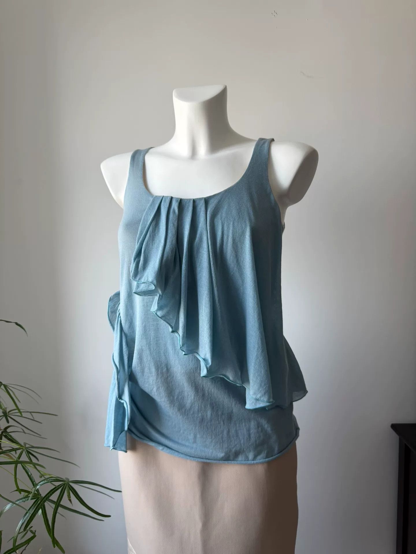 Sportmax SPORTMAX Light Blue Irregular Camisole Size M / US 6-8 / IT 42-44 - 6 Thumbnail