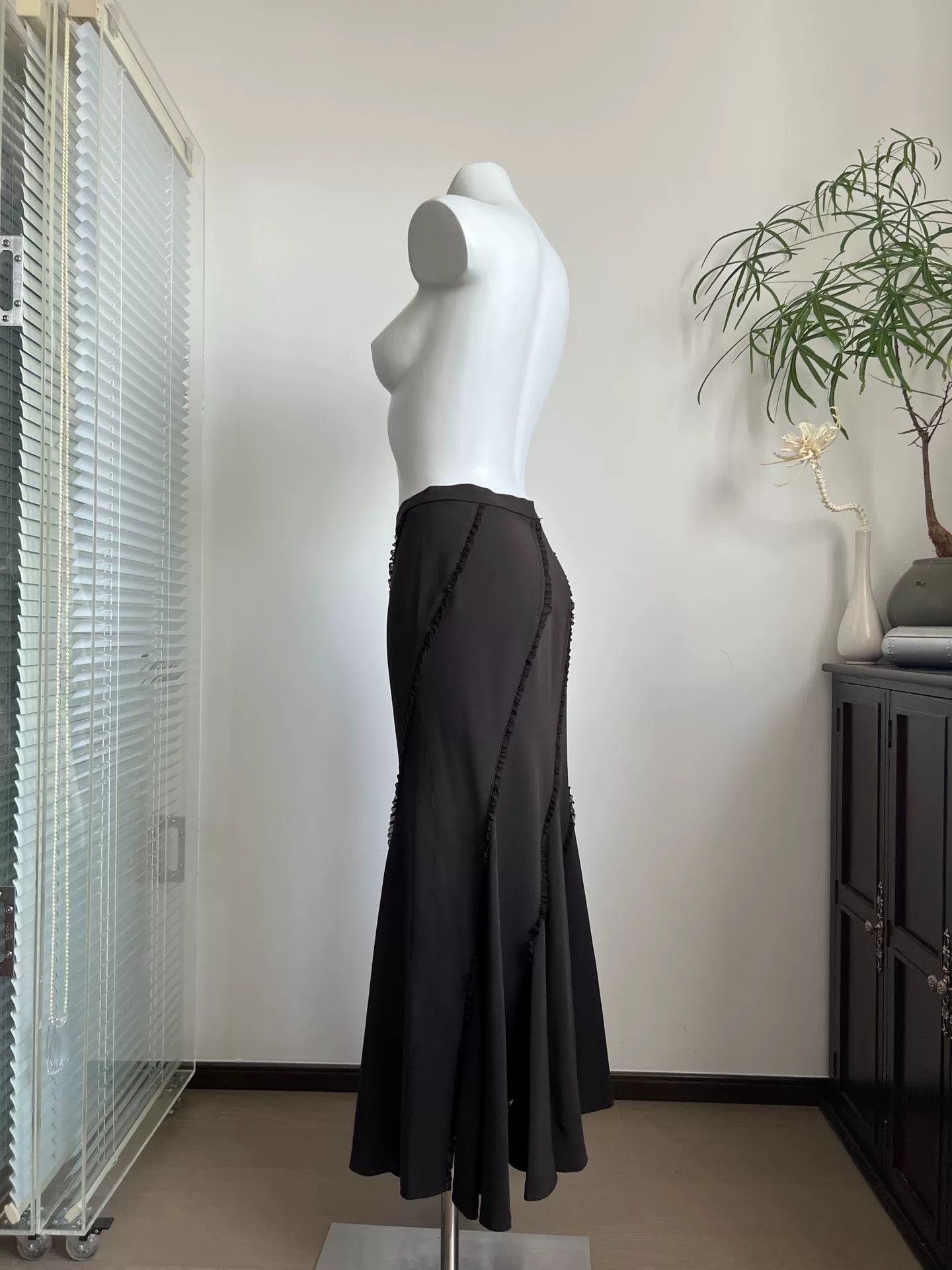 Other Vintage Diagonal Cut Fishtail Dress Size 30" / US 8 / IT 44 - 4 Thumbnail