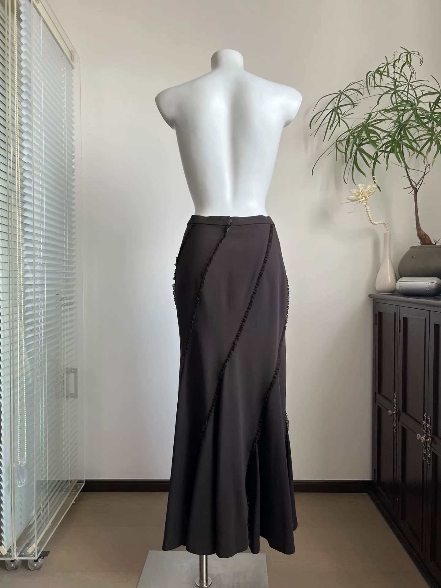 Other Vintage Diagonal Cut Fishtail Dress Size 30" / US 8 / IT 44 - 5 Thumbnail