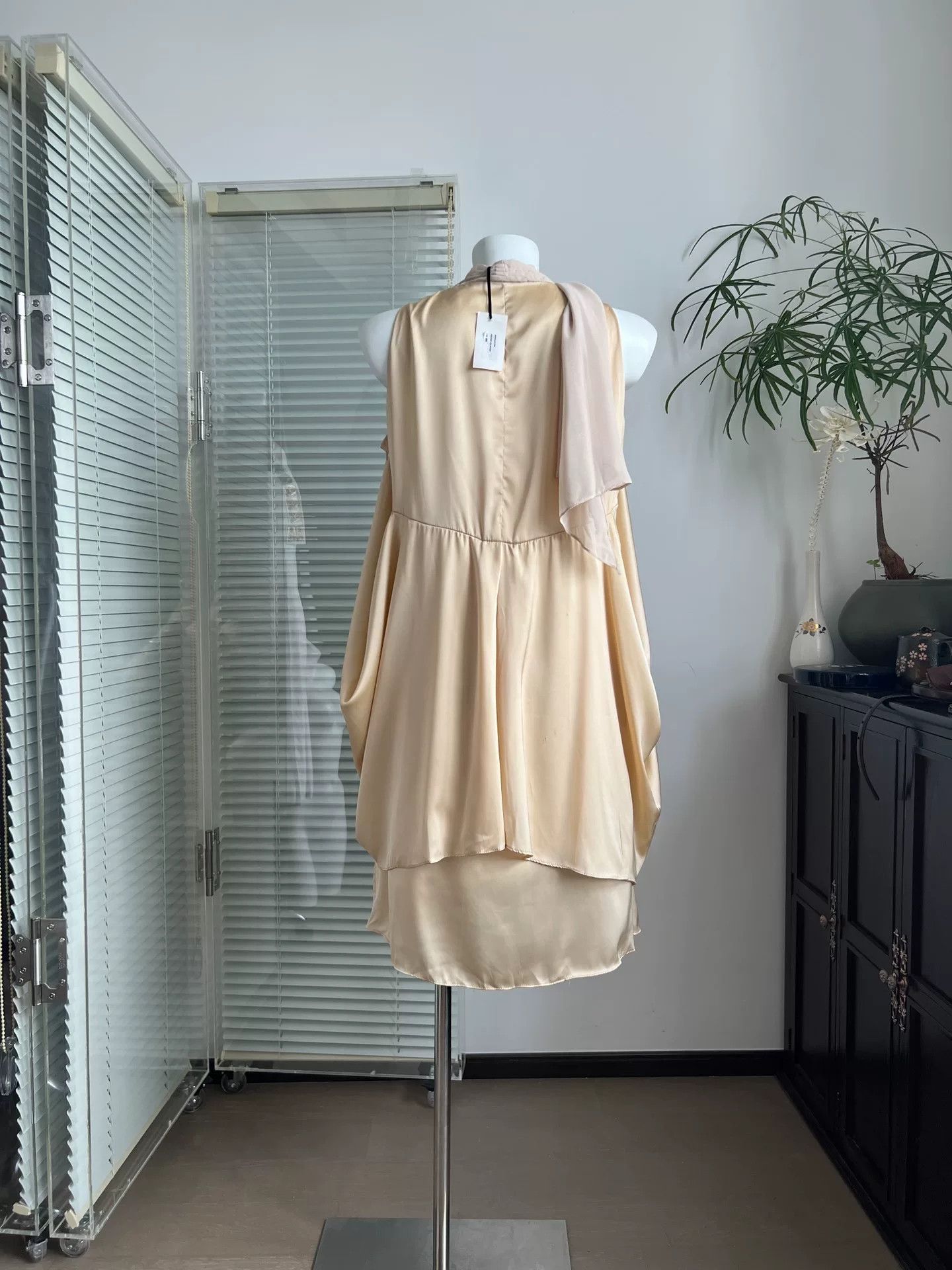Other European Vintage Pleated Drapey Tank Dress Size XL / US 12-14 / IT 48-50 - 4 Thumbnail