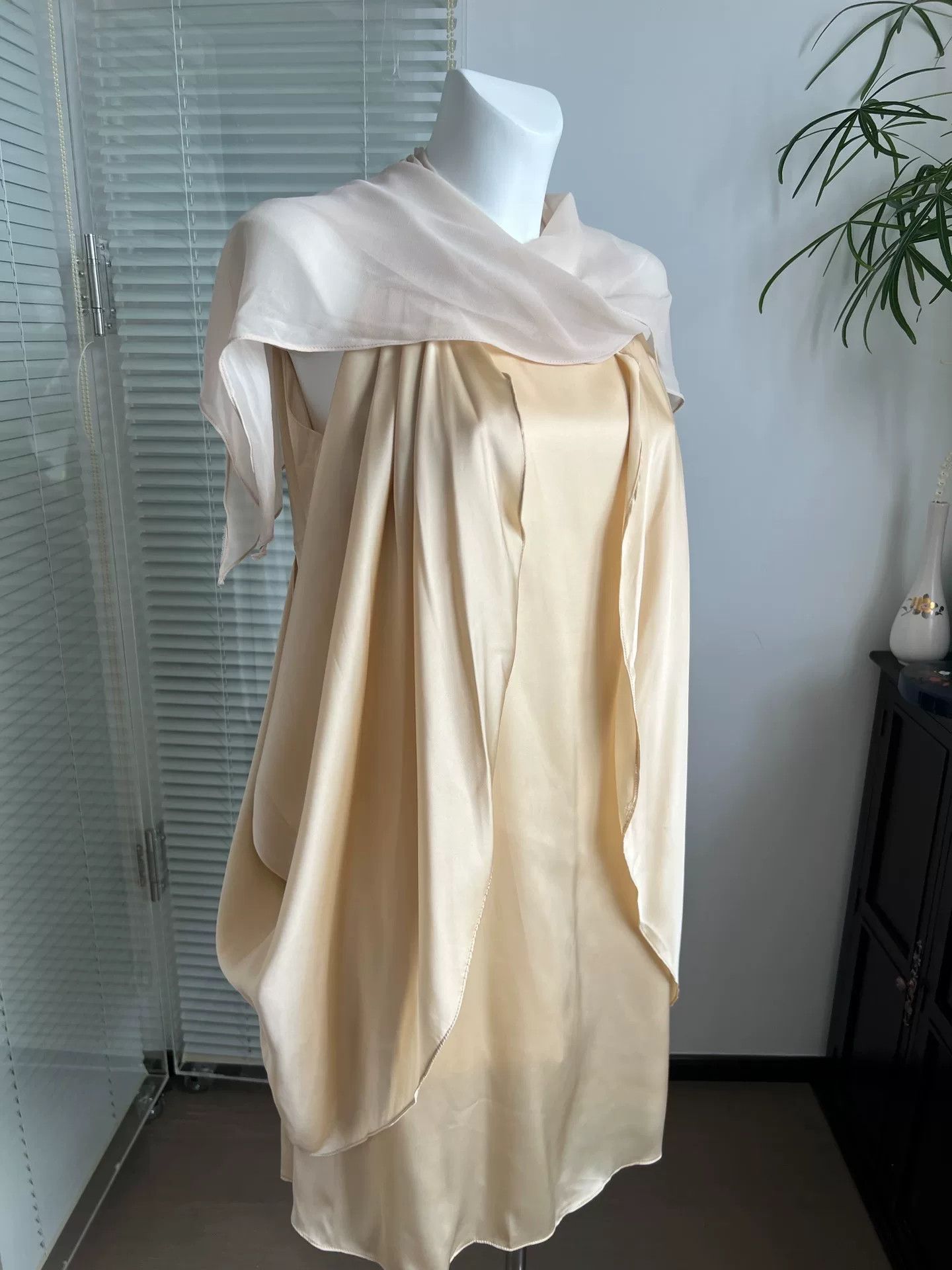 Other European Vintage Pleated Drapey Tank Dress Size XL / US 12-14 / IT 48-50 - 5 Thumbnail