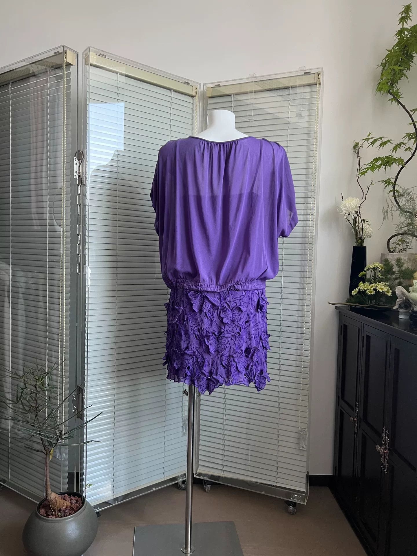 Vivienne Tam Vivienne Tam Purple 3D Butterfly Dress Size M / US 6-8 / IT 42-44 - 5 Thumbnail
