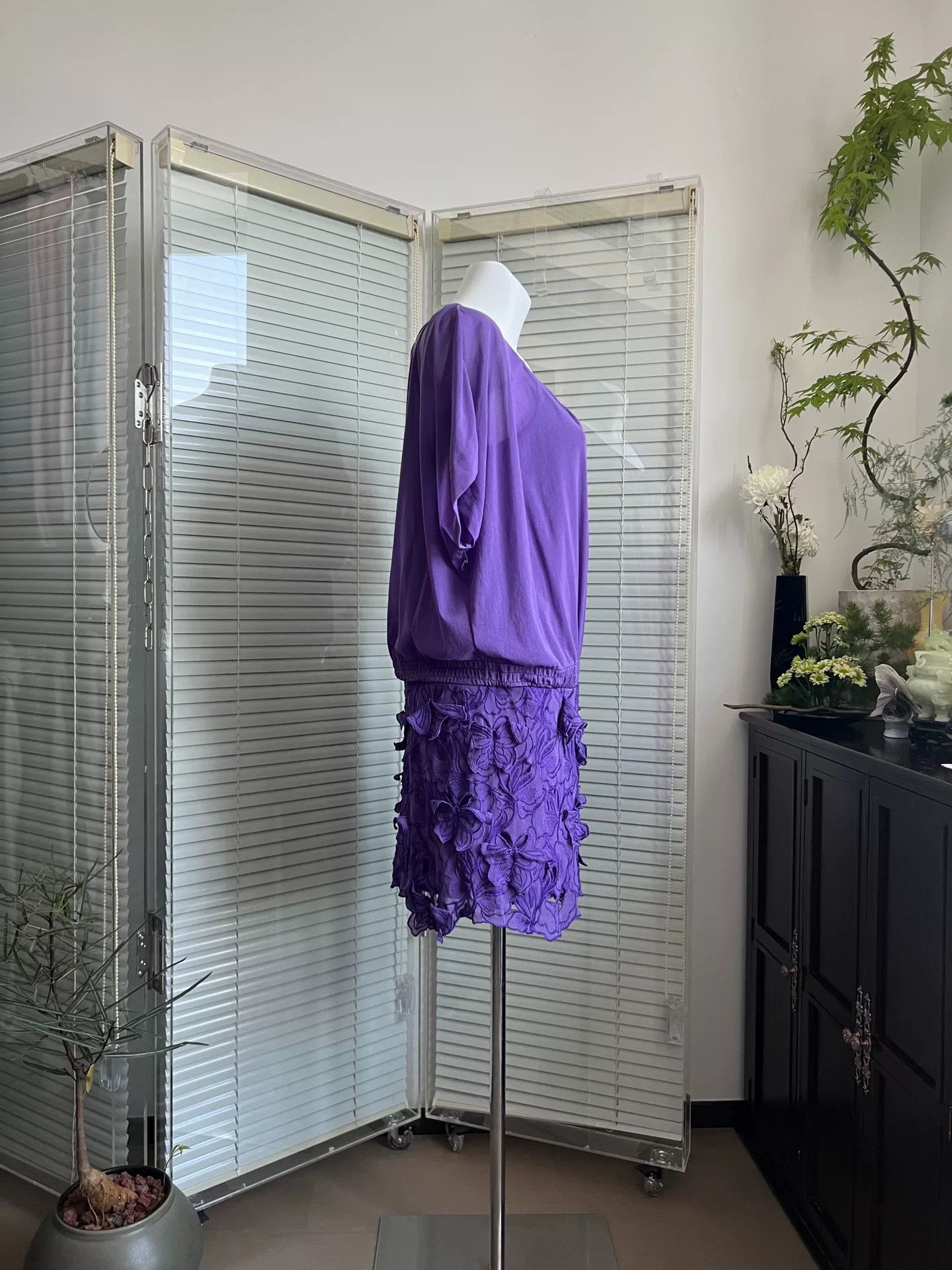 Vivienne Tam Vivienne Tam Purple 3D Butterfly Dress Size M / US 6-8 / IT 42-44 - 4 Thumbnail