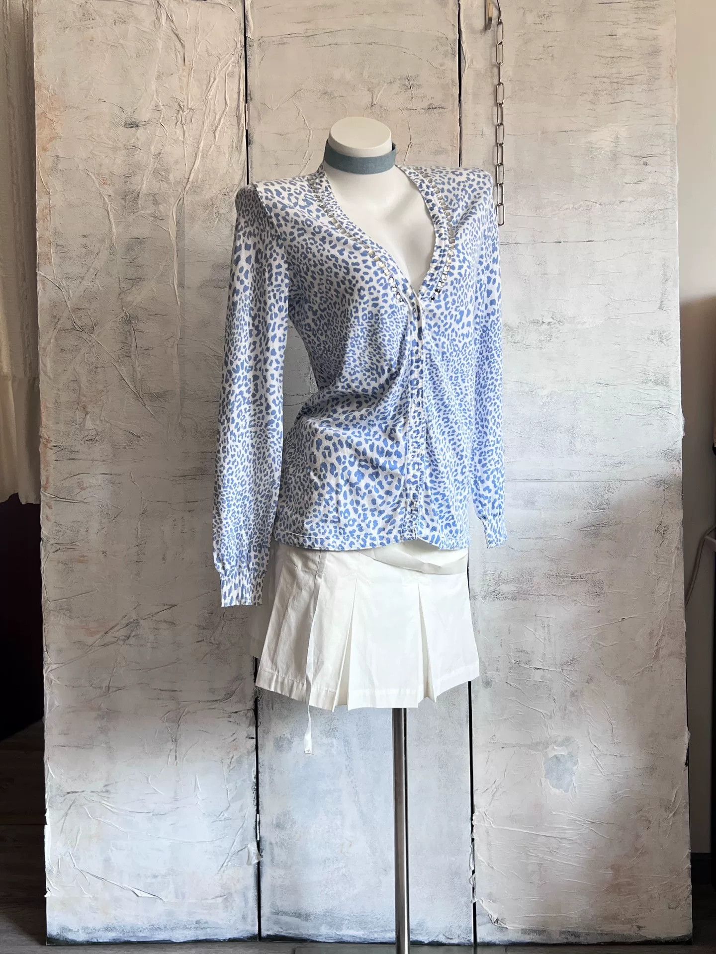 Other PAOLAFRANI White Y2K Pleated Mini Skirt Size 42" / US 20 - 5 Thumbnail