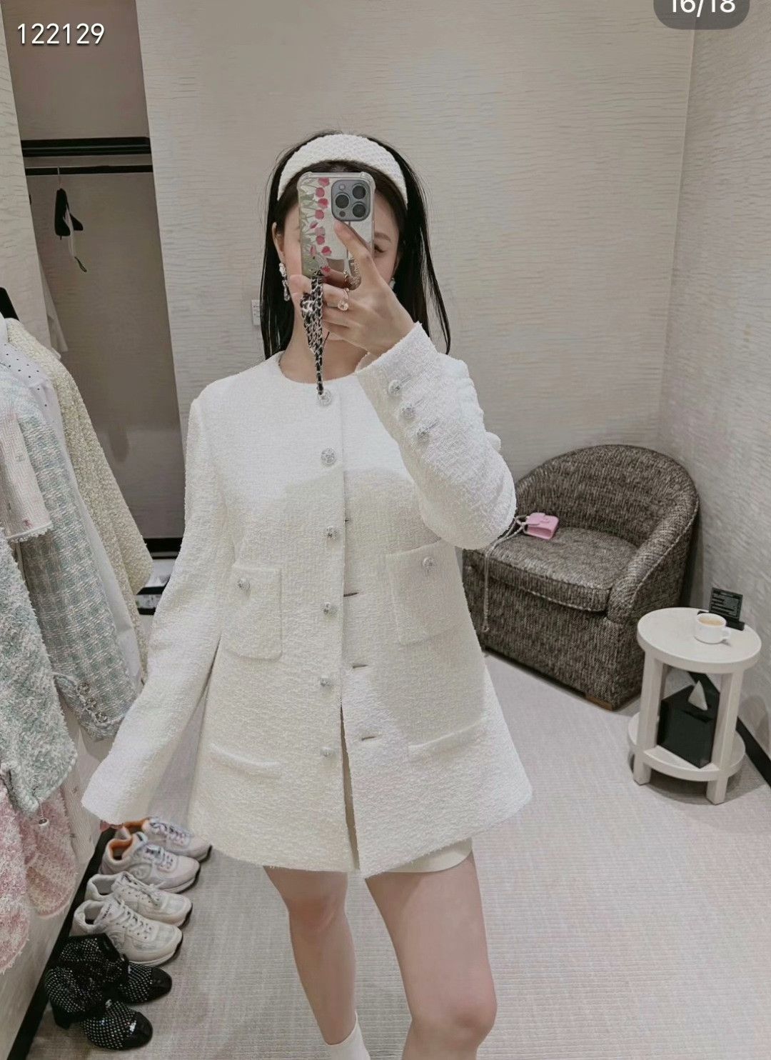 Chanel Chanel 23S Diamond Button Coat Size M / US 6-8 / IT 42-44 - 8 Thumbnail