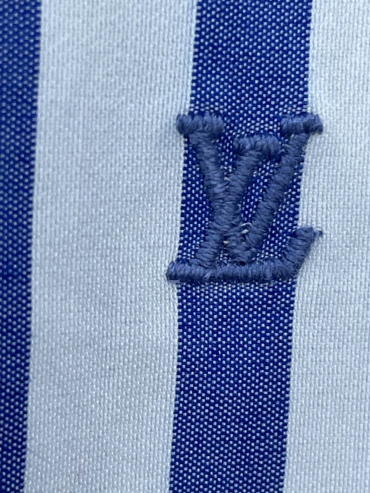 Louis Vuitton LV Blue White Stripe Sleeveless Top Size M / US 6-8 / IT 42-44 - 5 Thumbnail