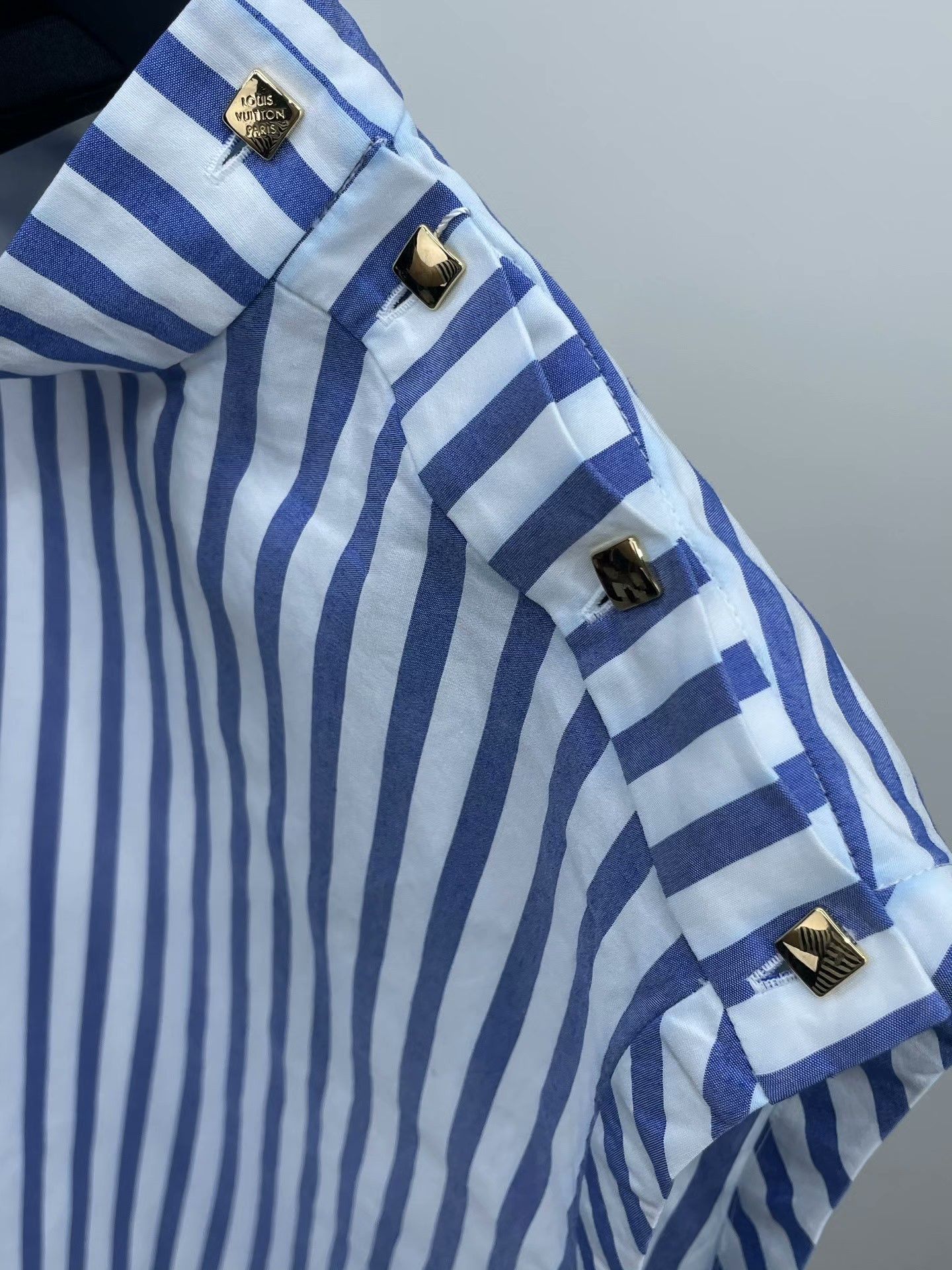 Louis Vuitton LV Blue White Stripe Sleeveless Top Size M / US 6-8 / IT 42-44 - 3 Thumbnail