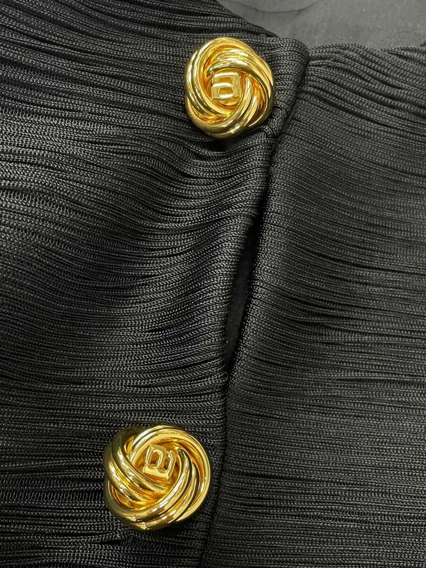 Alexander Wang Alexander Wang Black Gold Button Fringe Blazer Size M / US 6-8 / IT 42-44 - 2 Thumbnail