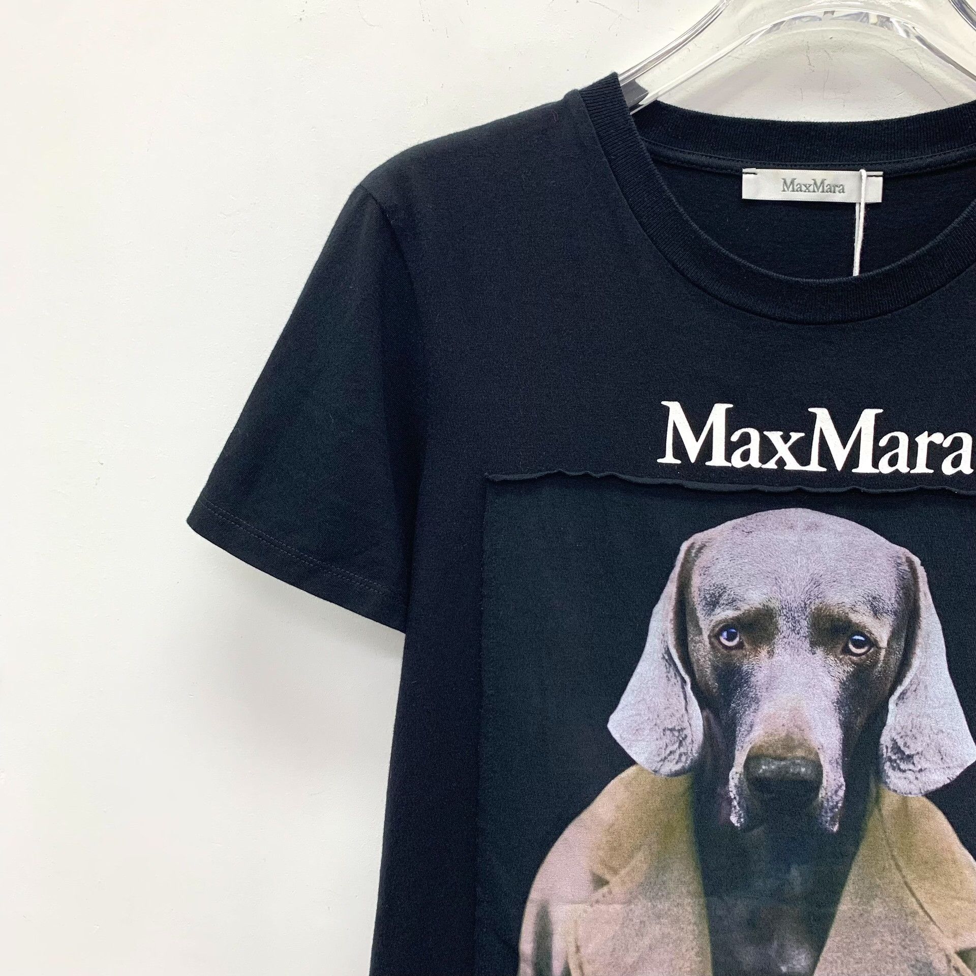 Max Mara Maxmara Black Dog Head Print T-shirt Size M / US 6-8 / IT 42-44 - 3 Thumbnail