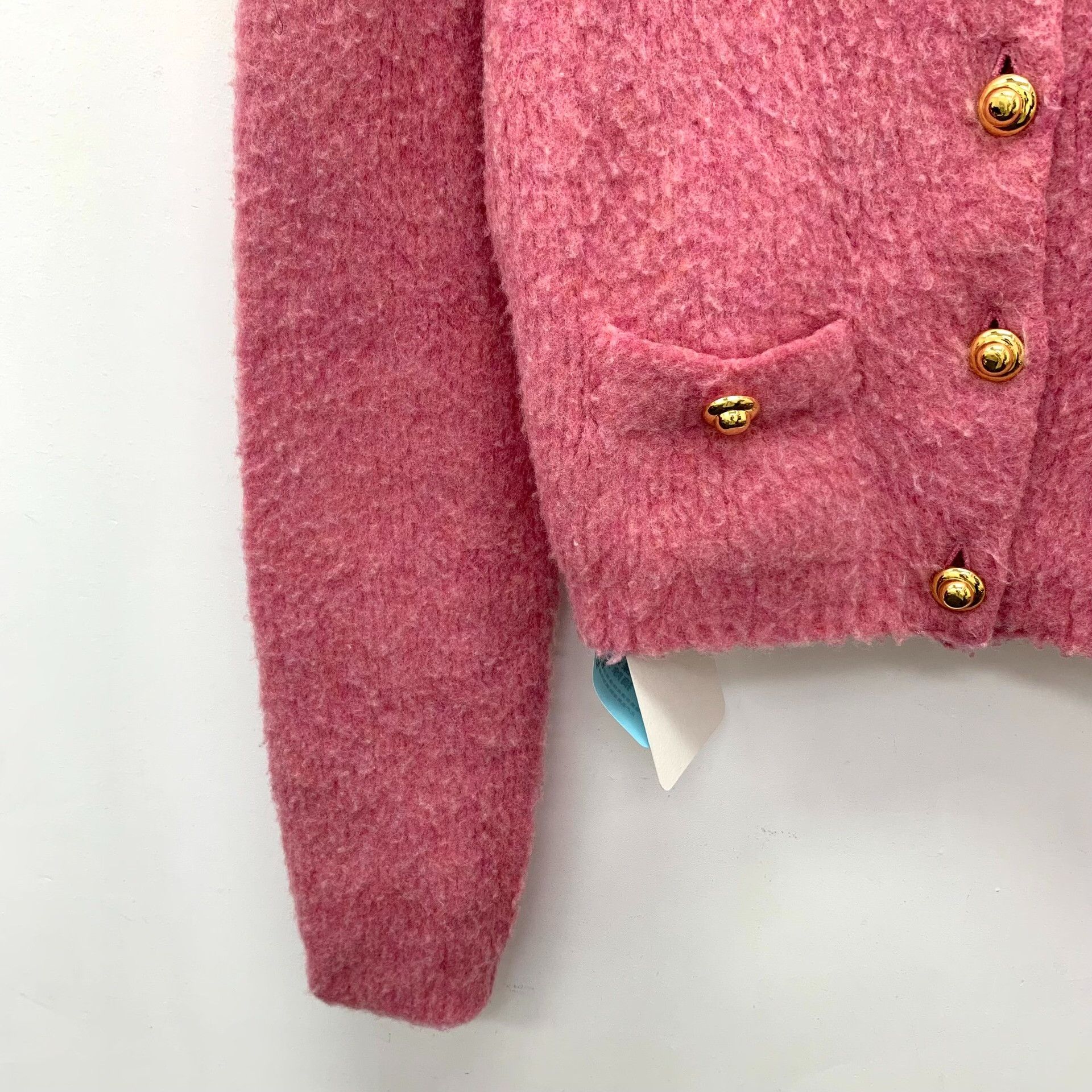 Miu Miu Miu Miu Pink Logo Embroidery Cardigan Size M / US 6-8 / IT 42-44 - 4 Thumbnail