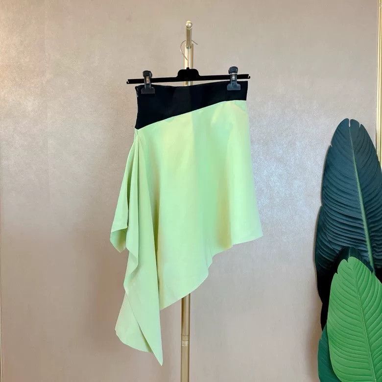 Other FAUSTO PUGLISI Green Asymmetric Skirt Size 36" / US 14 / IT 50 - 2 Thumbnail