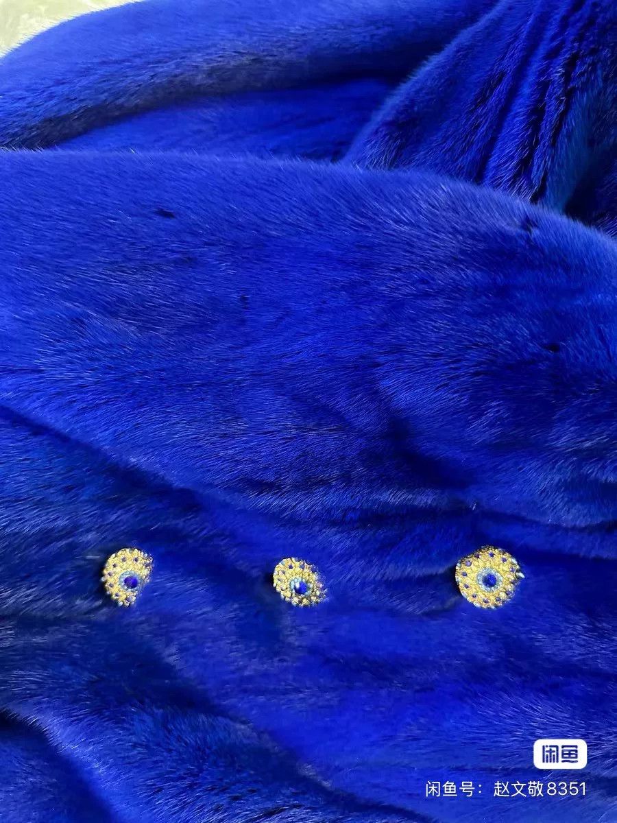 Other HAWILA Blue Mink Fur Coat M Size M / US 6-8 / IT 42-44 - 6 Thumbnail
