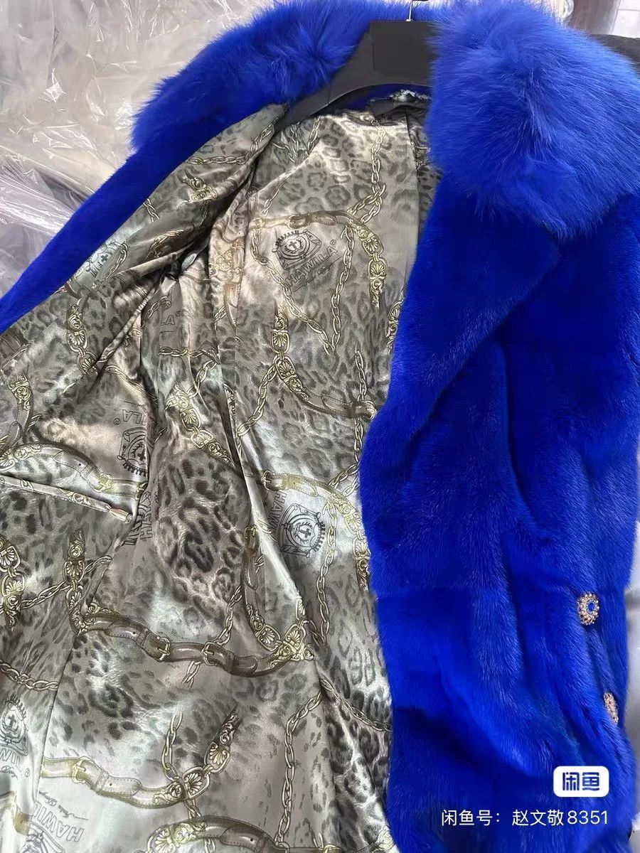 Other HAWILA Blue Mink Fur Coat M Size M / US 6-8 / IT 42-44 - 5 Thumbnail