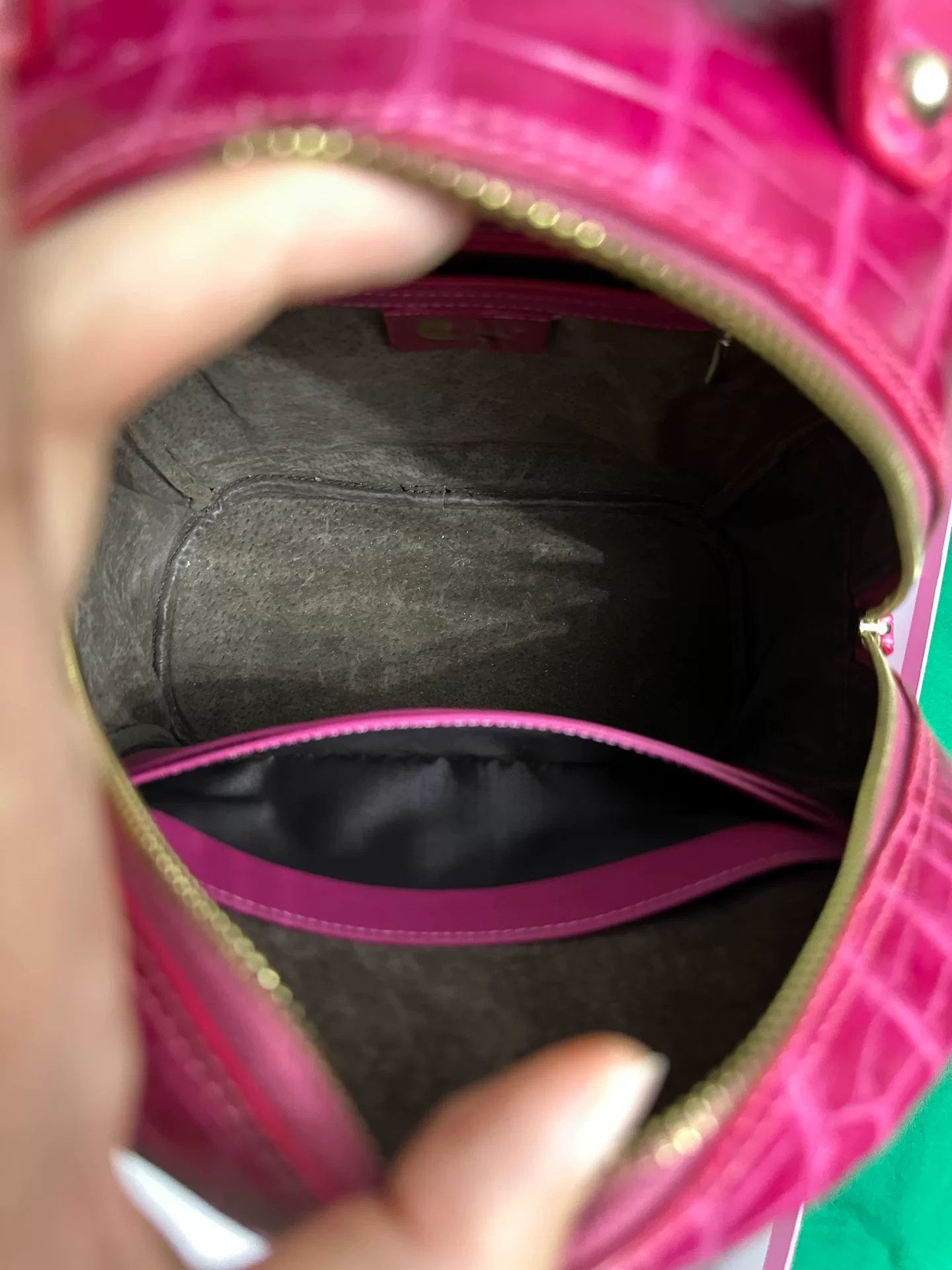Other Pink Crocodile Leather Backpack Size ONE SIZE - 3 Thumbnail
