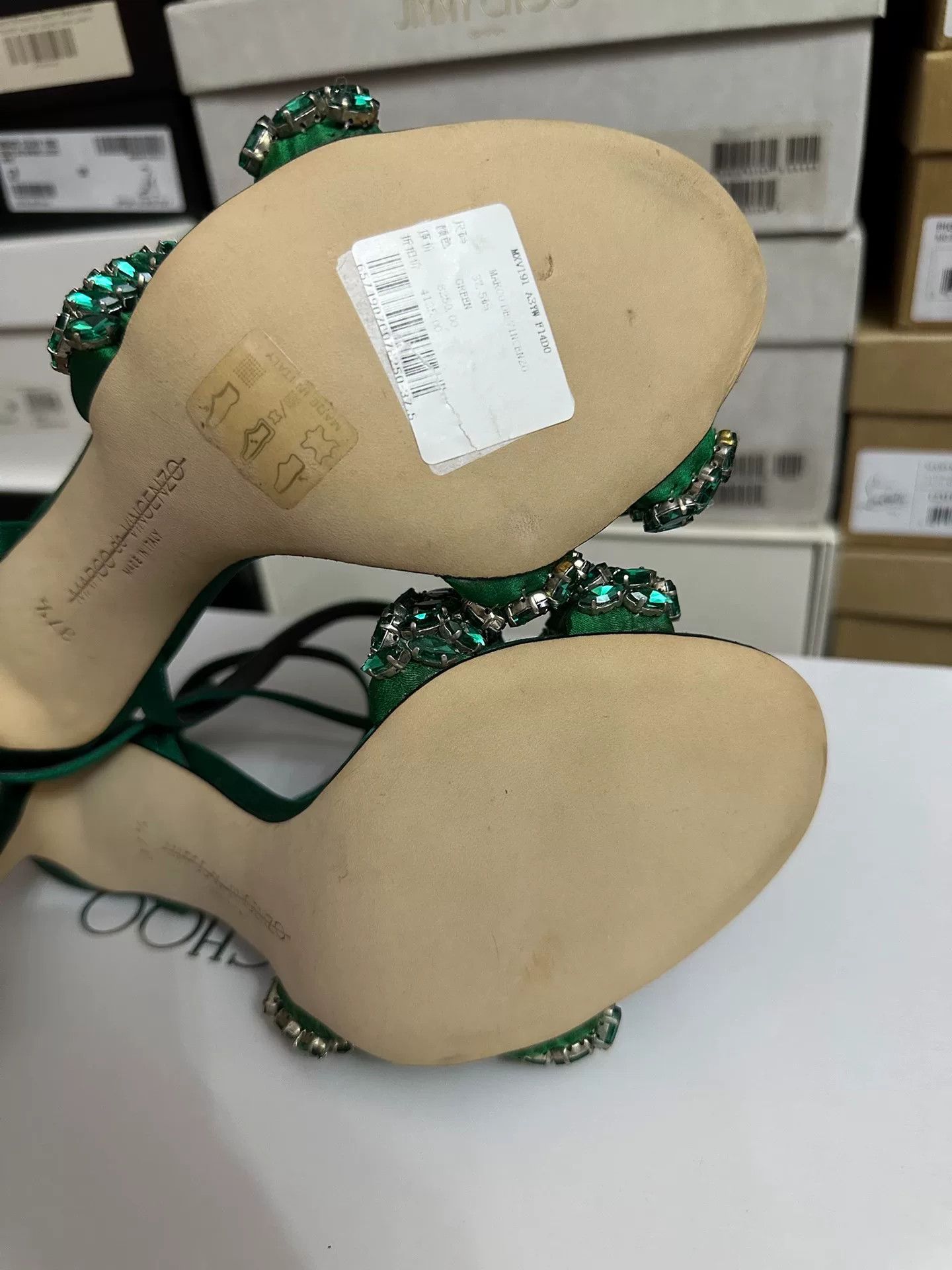 Other Marco de Vincenzo Emerald High-Heel Sandals Size US 6.5 / IT 36.5 - 8 Thumbnail