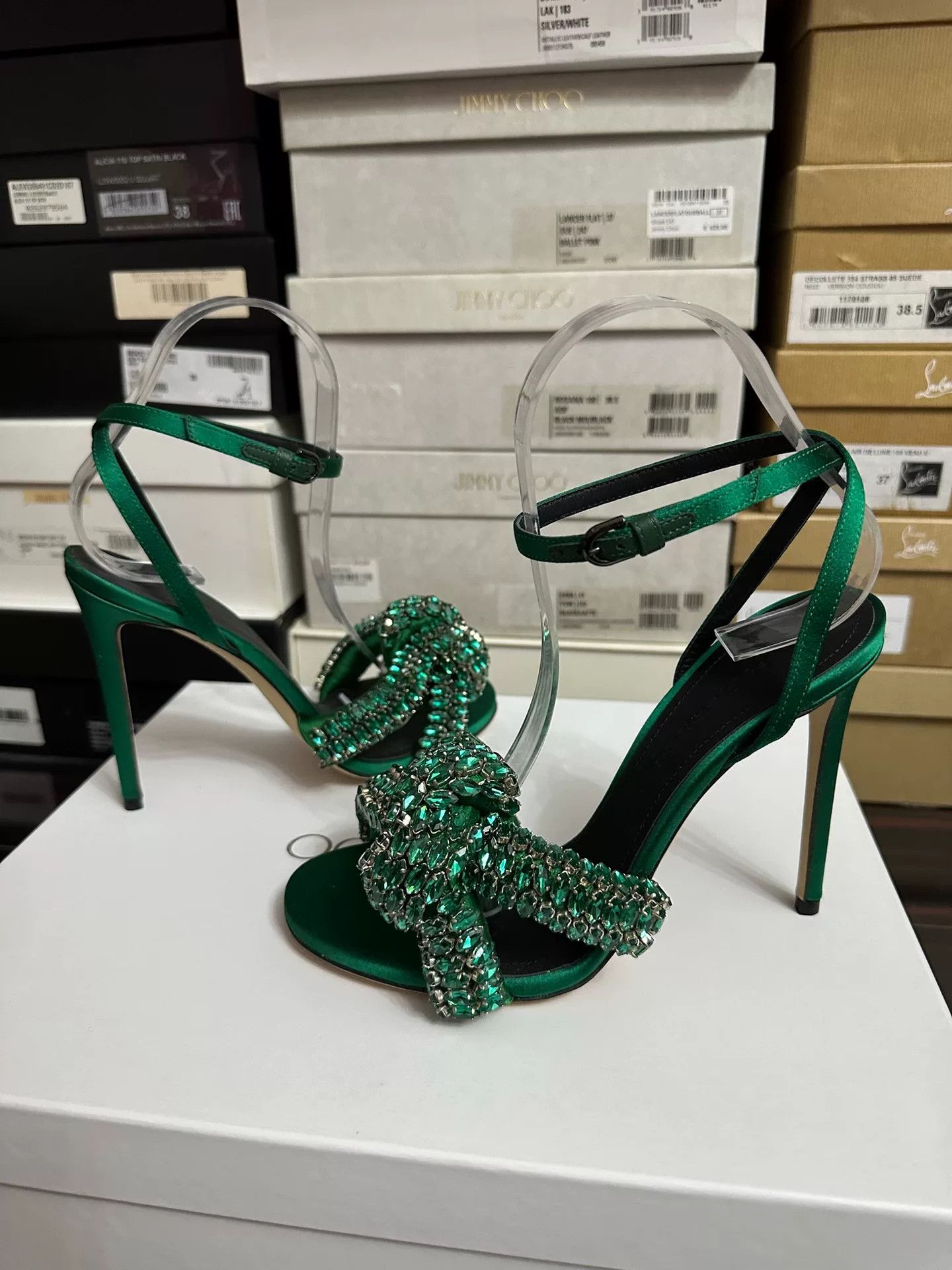 Other Marco de Vincenzo Emerald High-Heel Sandals Size US 6.5 / IT 36.5 - 3 Thumbnail