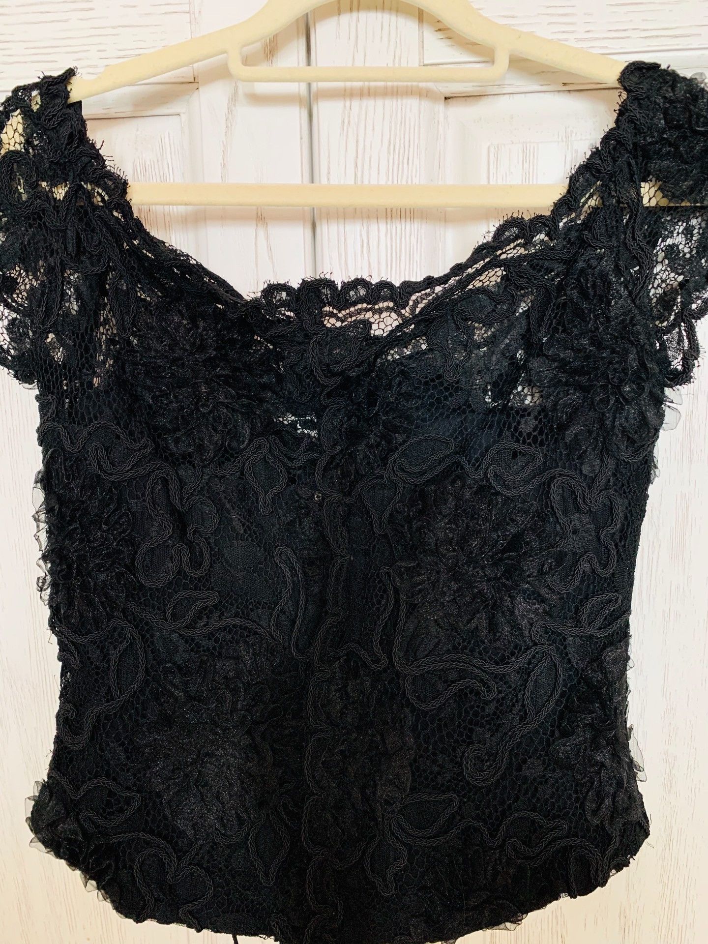 Chanel Chanel Vintage Lace Off-Shoulder Top Size M / US 6-8 / IT 42-44 - 4 Thumbnail