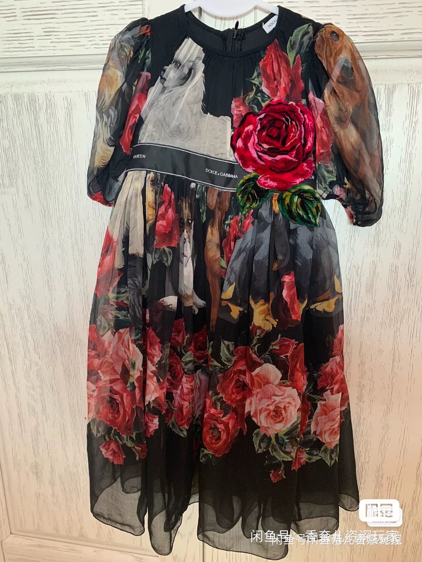 Dolce & Gabbana DG Rose Silk Dress Size M / US 6-8 / IT 42-44 - 9 Thumbnail