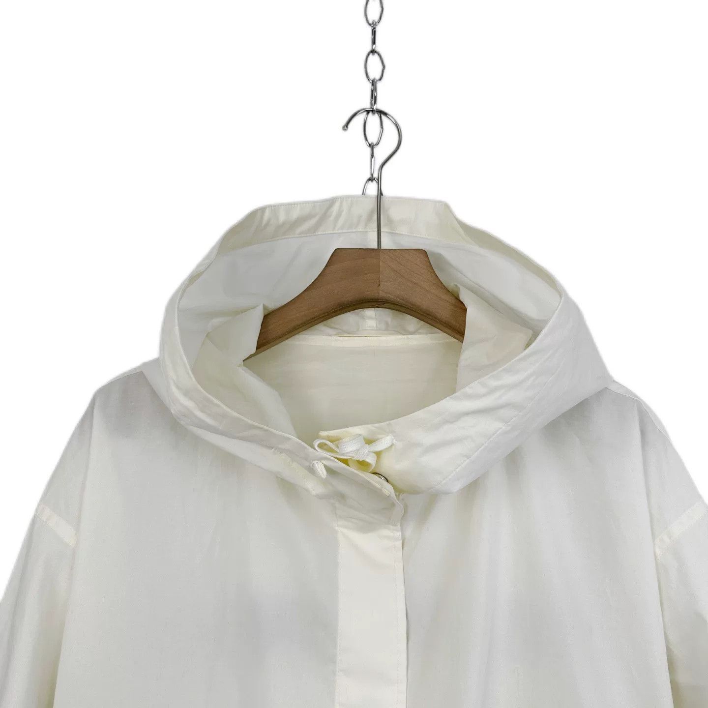 Jil Sander Jil Sander White Oversized Hooded Jacket Size M / US 6-8 / IT 42-44 - 3 Thumbnail