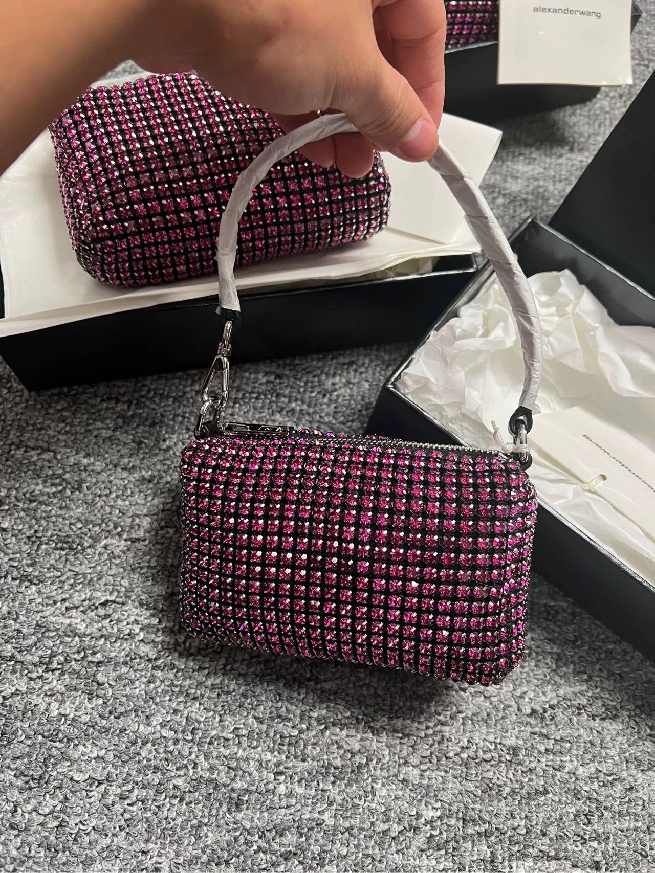 Alexander Wang Alexander Wang Mini Pink Rhinestone Handbag Size ONE SIZE - 2 Thumbnail