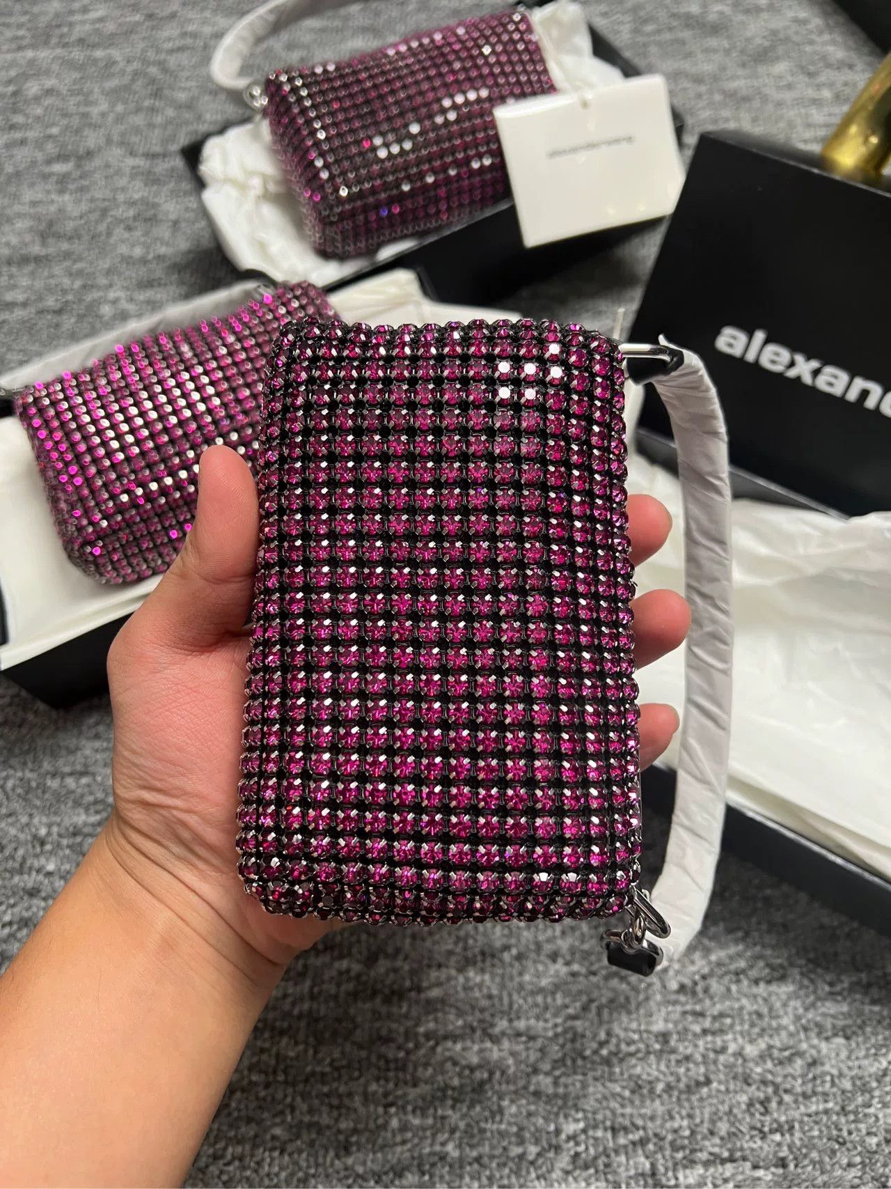 Alexander Wang Alexander Wang Mini Pink Rhinestone Handbag Size ONE SIZE - 3 Thumbnail