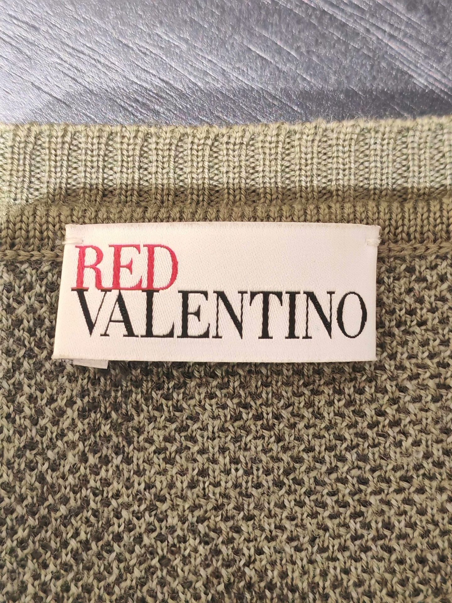 RED Valentino RED VALENTINO Camouflage V-Neck Knit Size M / US 6-8 / IT 42-44 - 3 Thumbnail