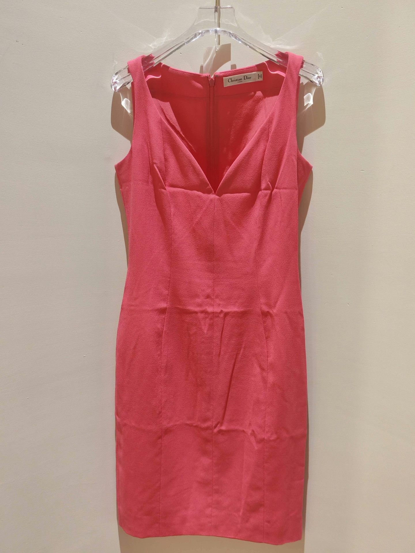 Dior Dior V-Neck Pink Dress Size M / US 6-8 / IT 42-44 - 2 Thumbnail