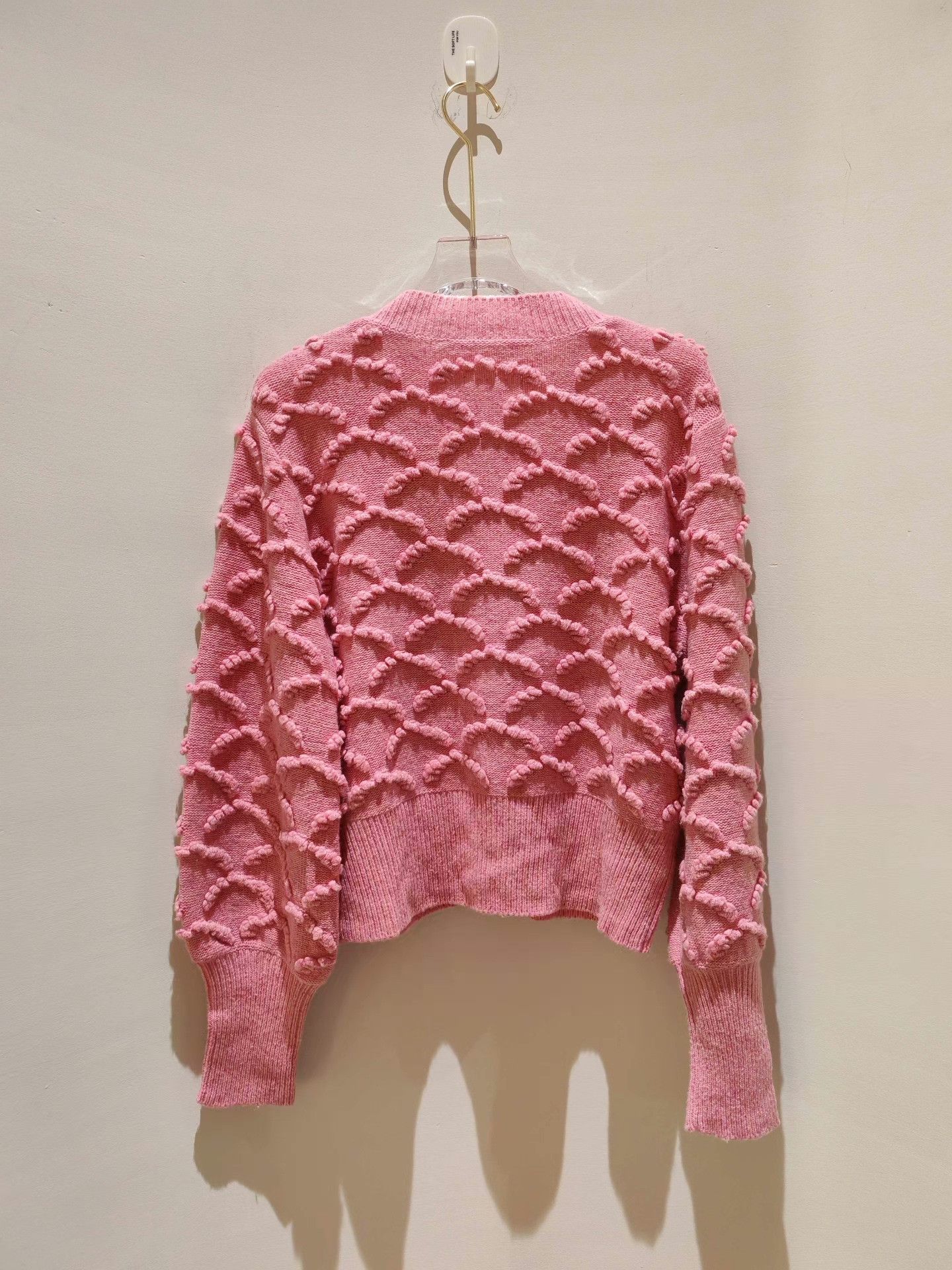 Other DAZZLE Pink Bubble Knit Cardigan XS Size XS / US 0-2 / IT 36-38 - 2 Thumbnail