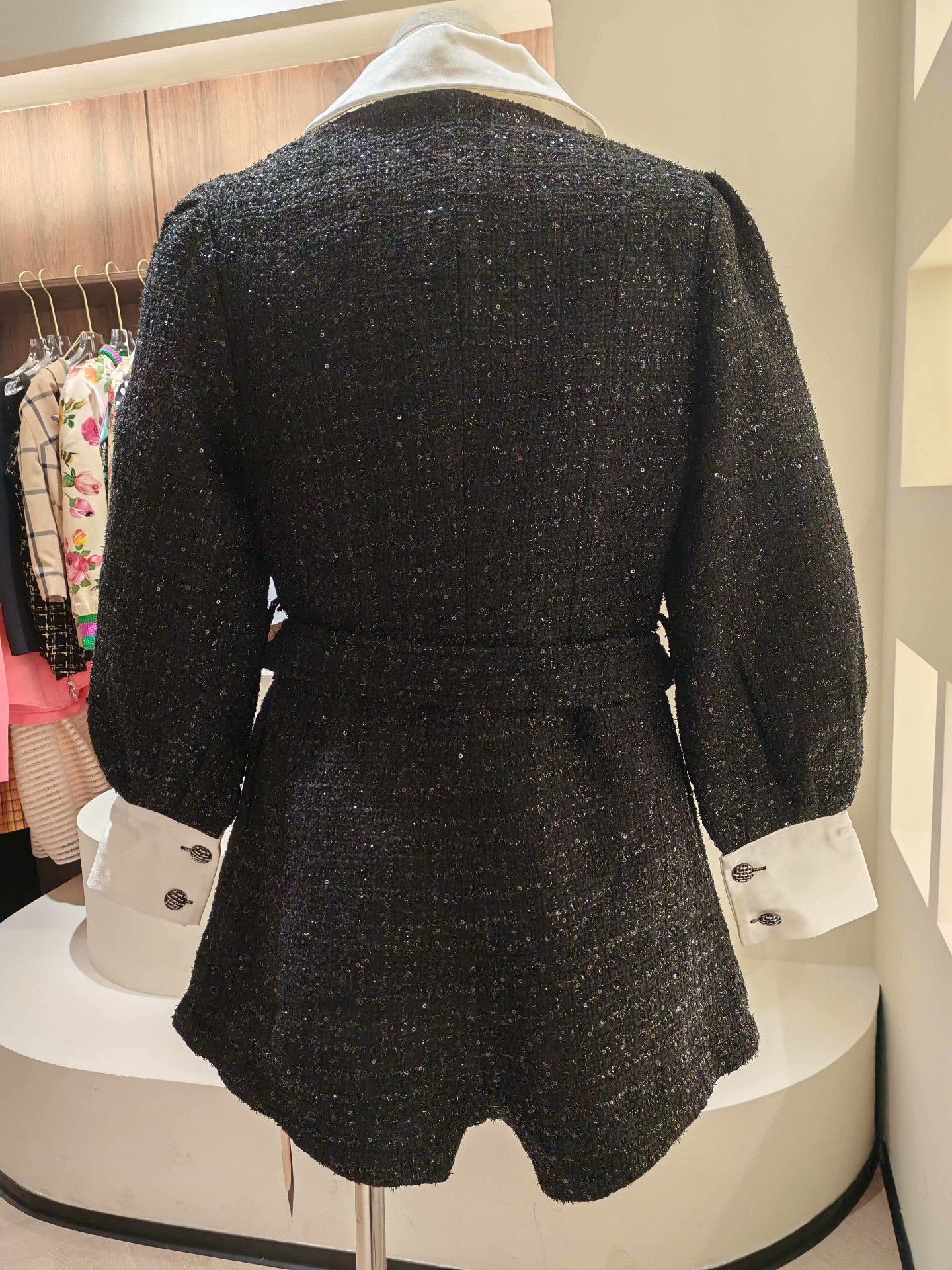 Other ISTYNI Black Tweed Jumpsuit Size 36" / US 14 / IT 50 - 2 Thumbnail