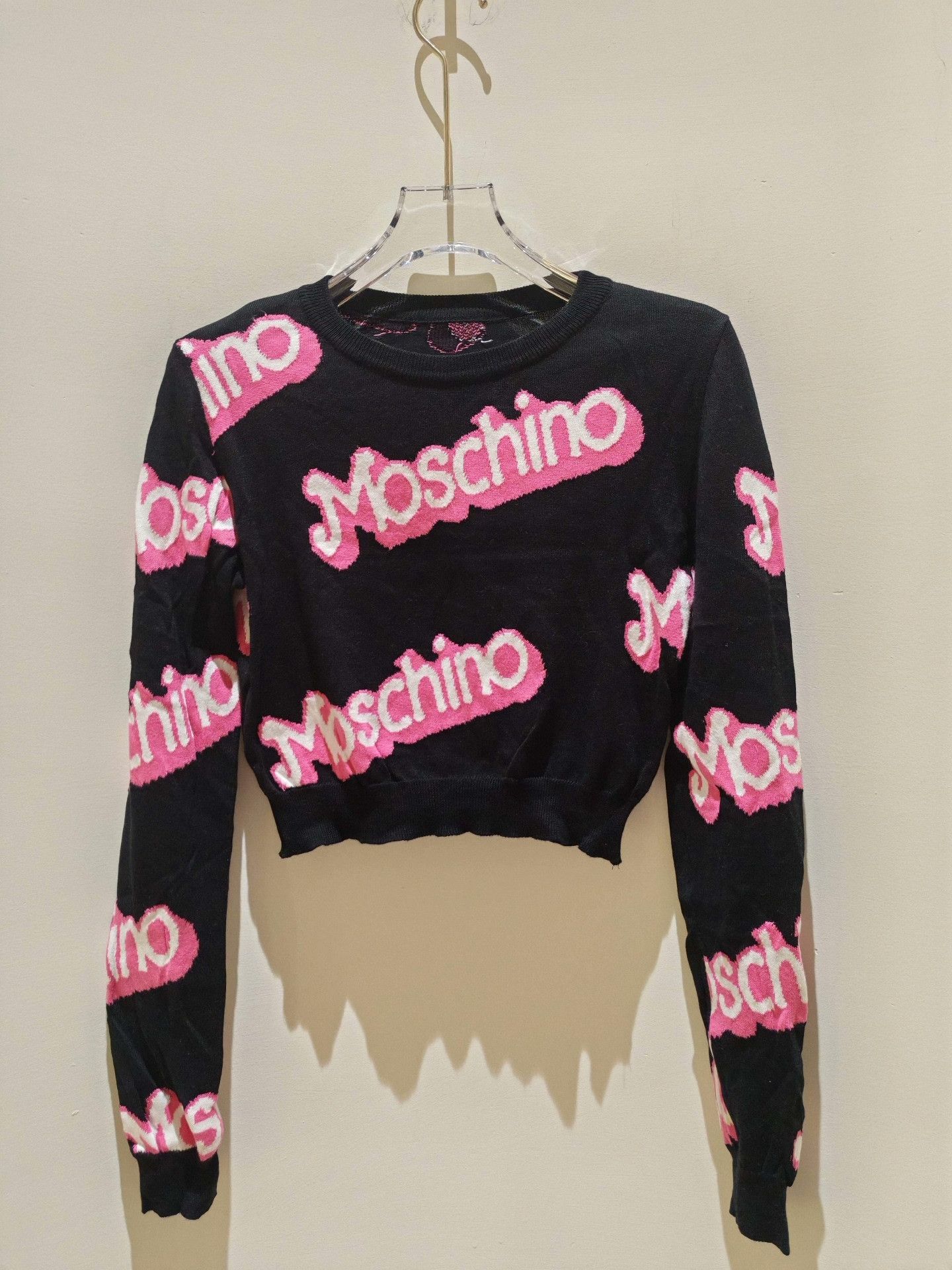 Moschino Moschino Black Knit Crop Top & Skirt Set Size M / US 6-8 / IT 42-44 - 2 Thumbnail