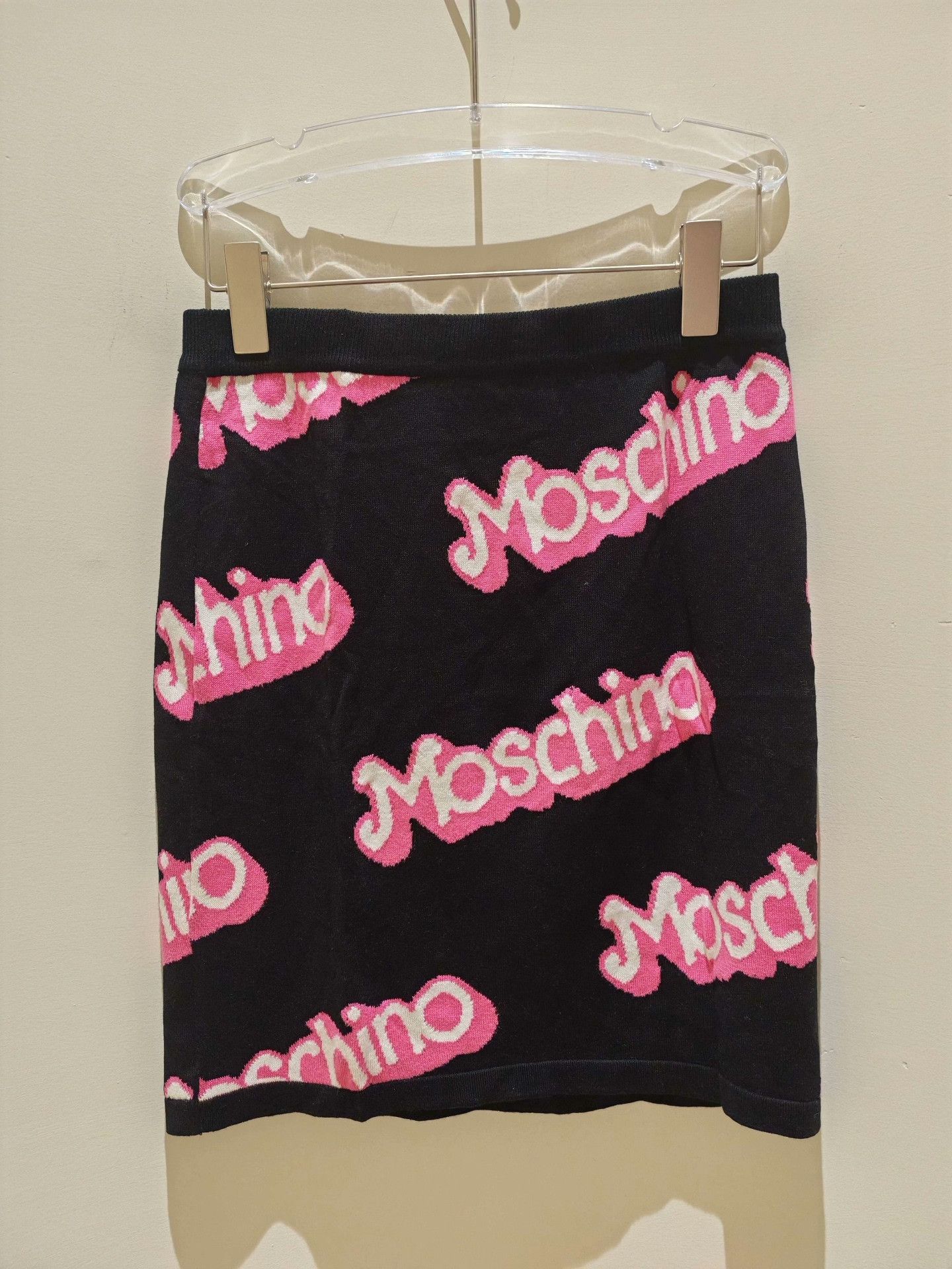 Moschino Moschino Black Knit Crop Top & Skirt Set Size M / US 6-8 / IT 42-44 - 8 Thumbnail
