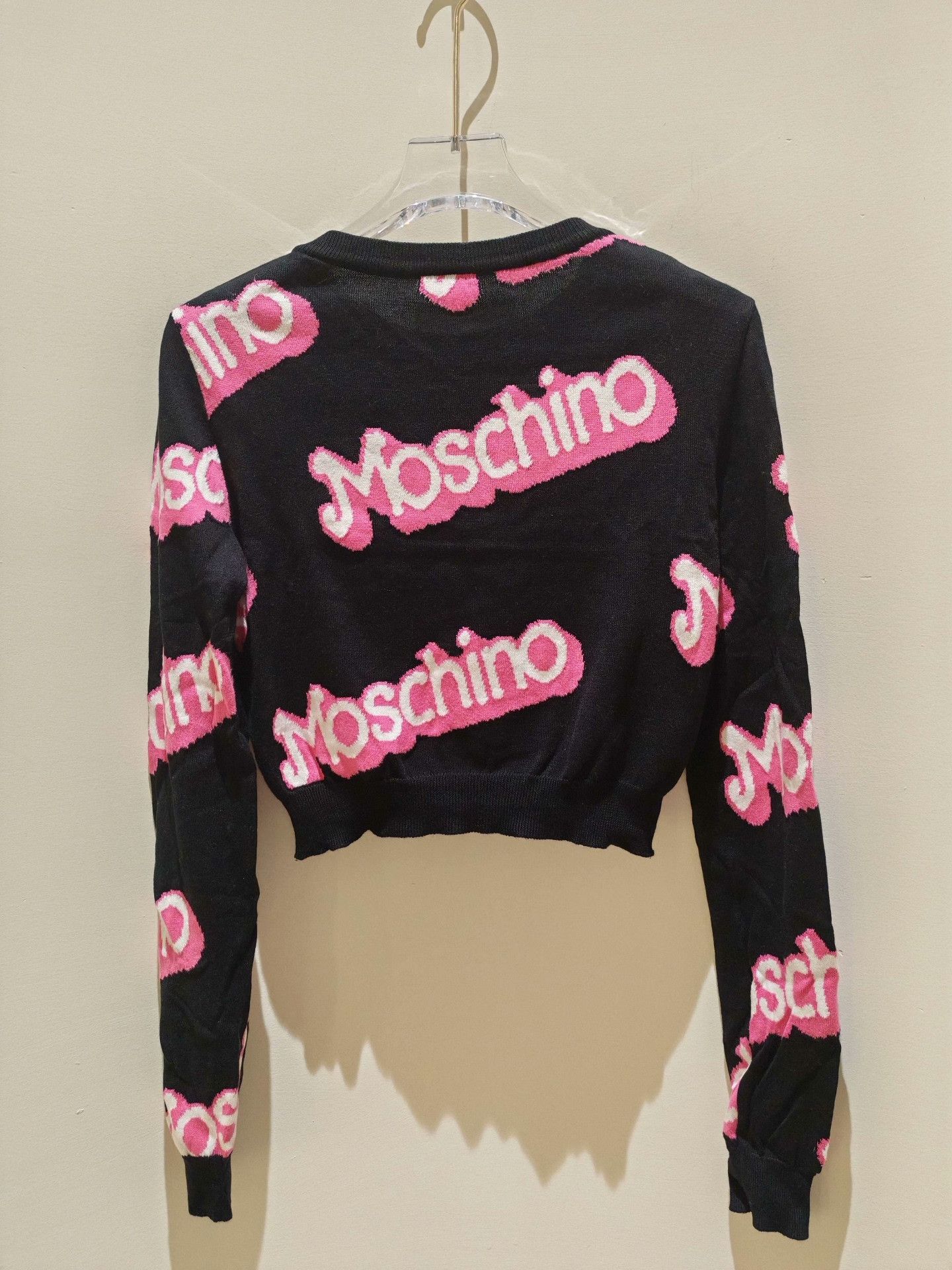Moschino Moschino Black Knit Crop Top & Skirt Set Size M / US 6-8 / IT 42-44 - 4 Thumbnail