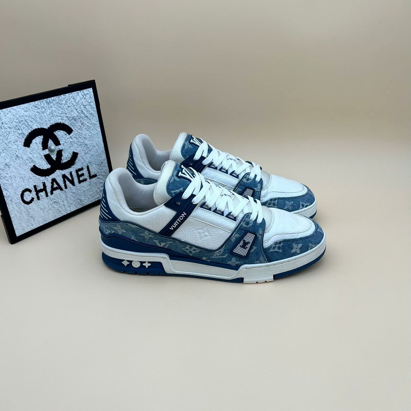 Louis Vuitton Louis Vuitton Training Denim Blue Lowtop Sneakers 10 Men Size US 10 / EU 43 - 4 Thumbnail